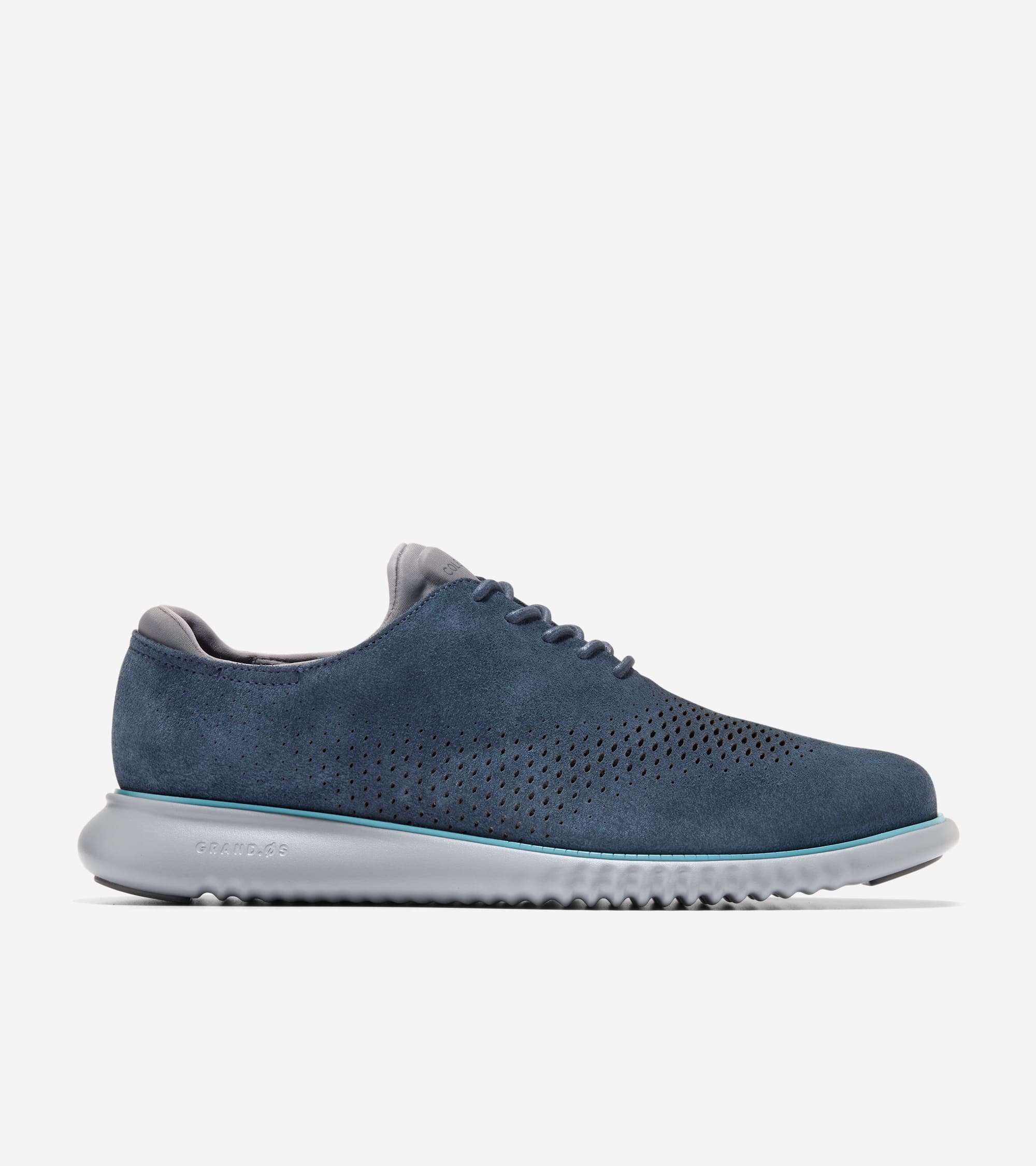 サンプル2 Men's 2.ZERØGRAND Laser Wingtip Oxfords in Blue | Cole Haan