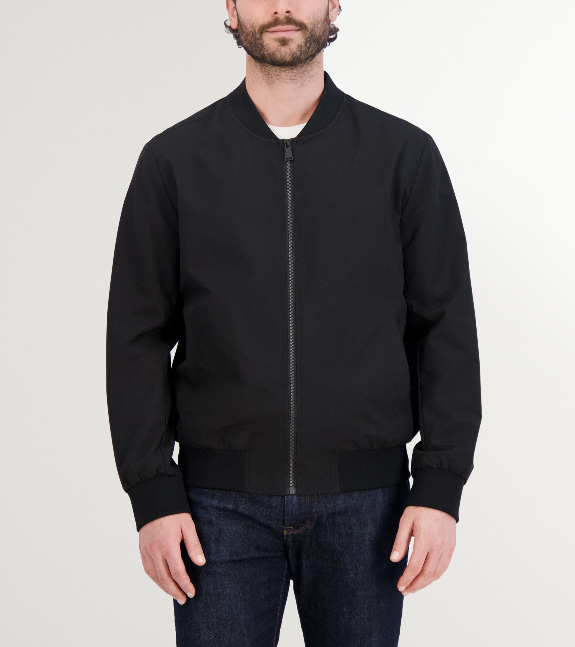 Men's Nylon Bomber Jacket in Black | Cole Haan