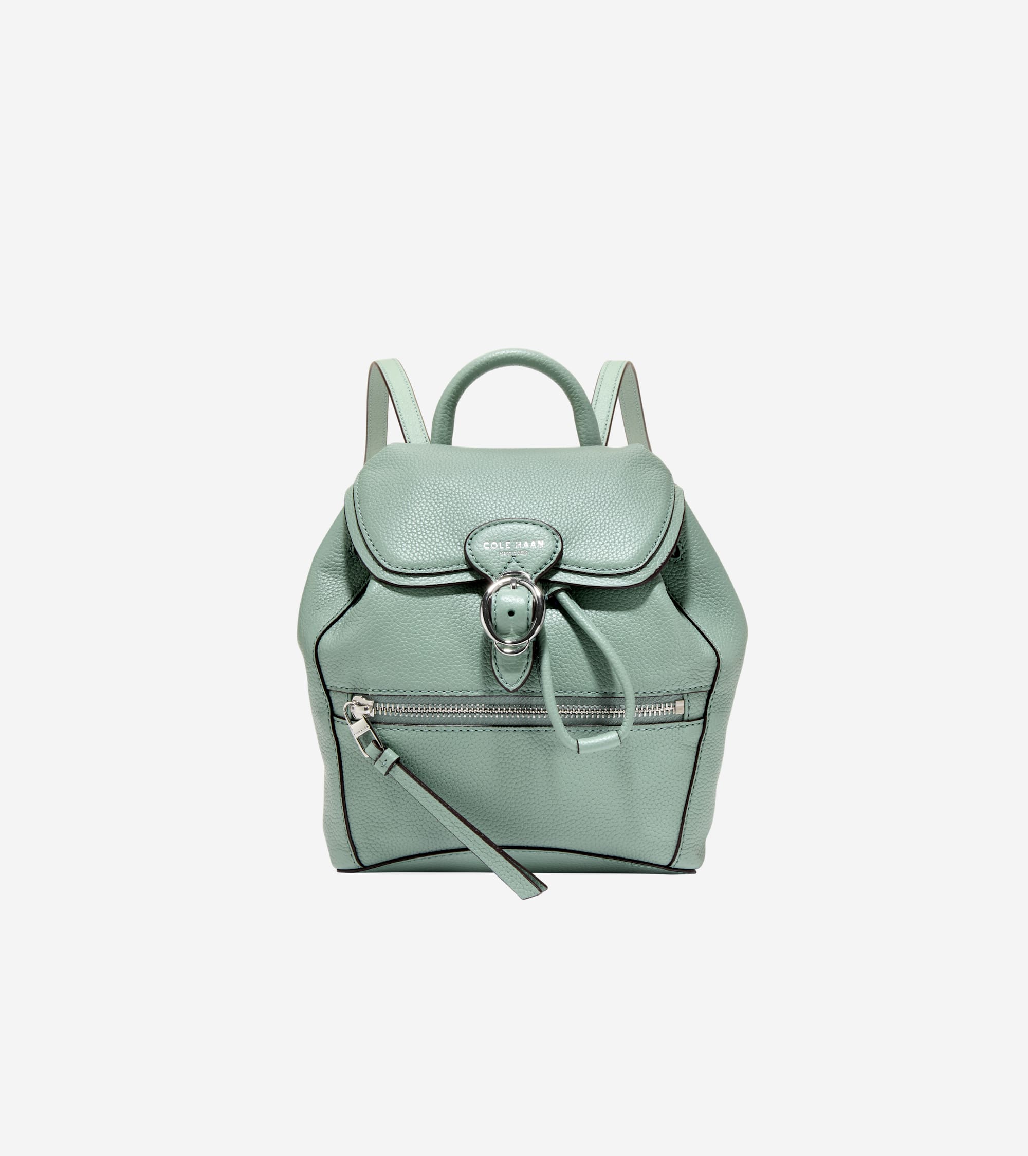 Women's Alexandria Flap Small Backpack in Green | Cole Haan