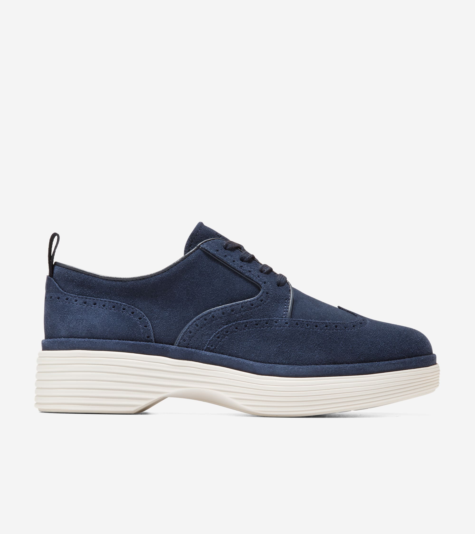 Women's ØriginalGrand City Platform Wingtip Oxfords in Blue | Cole