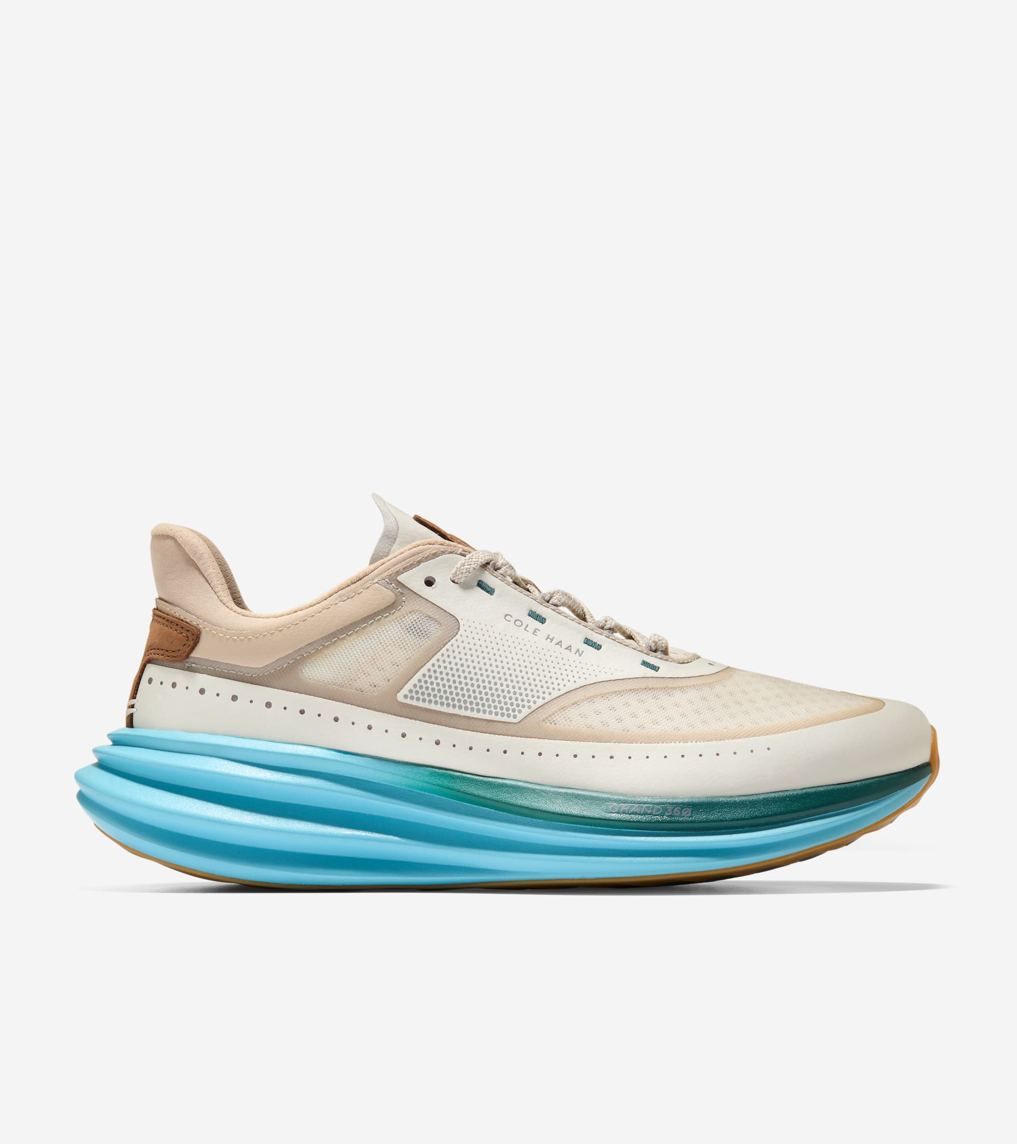 Men's ØriginalGrand Quadstar Running Sneakers in Beige, blue