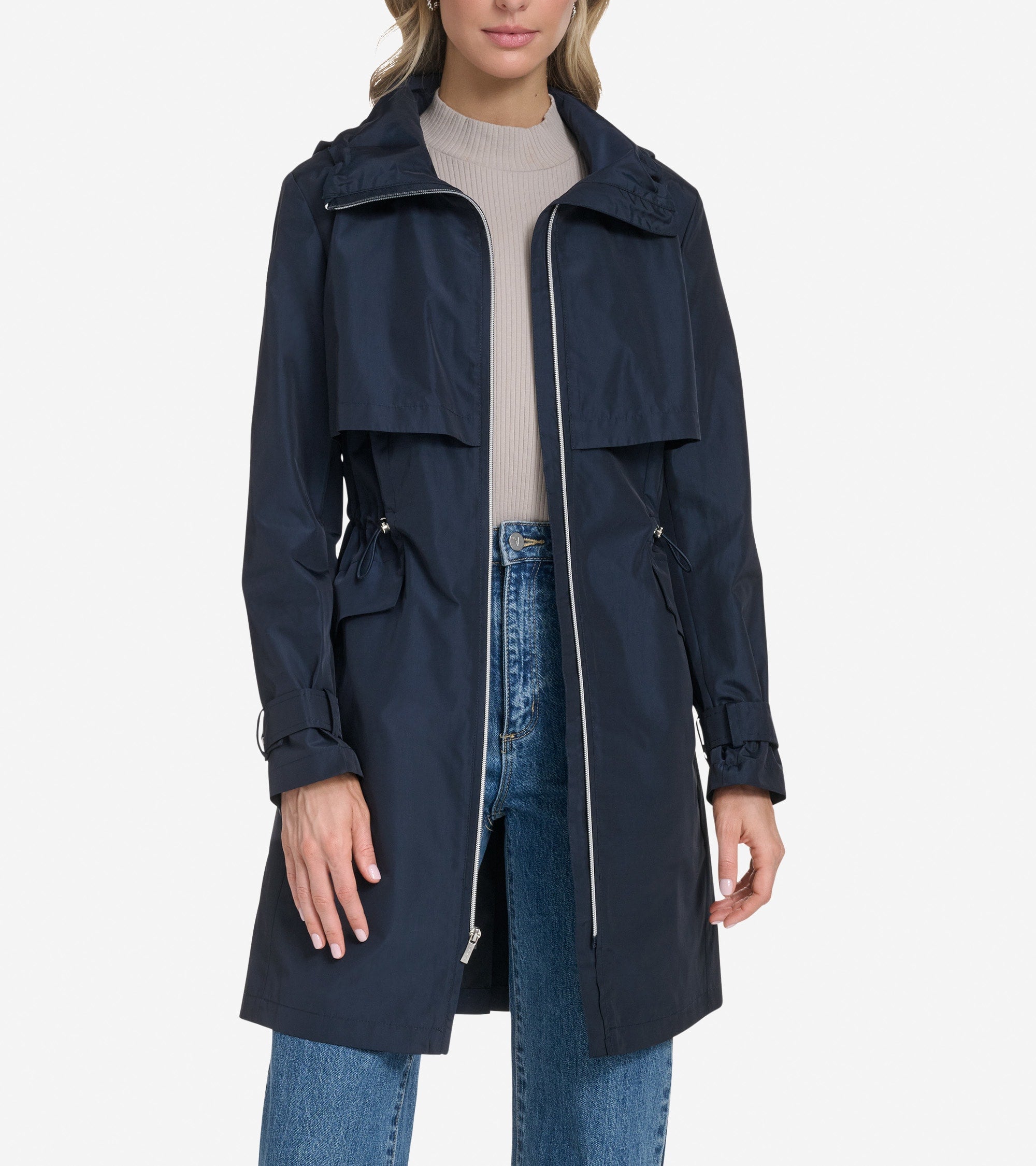Women's Packable Trench Coat in Blue | Cole Haan
