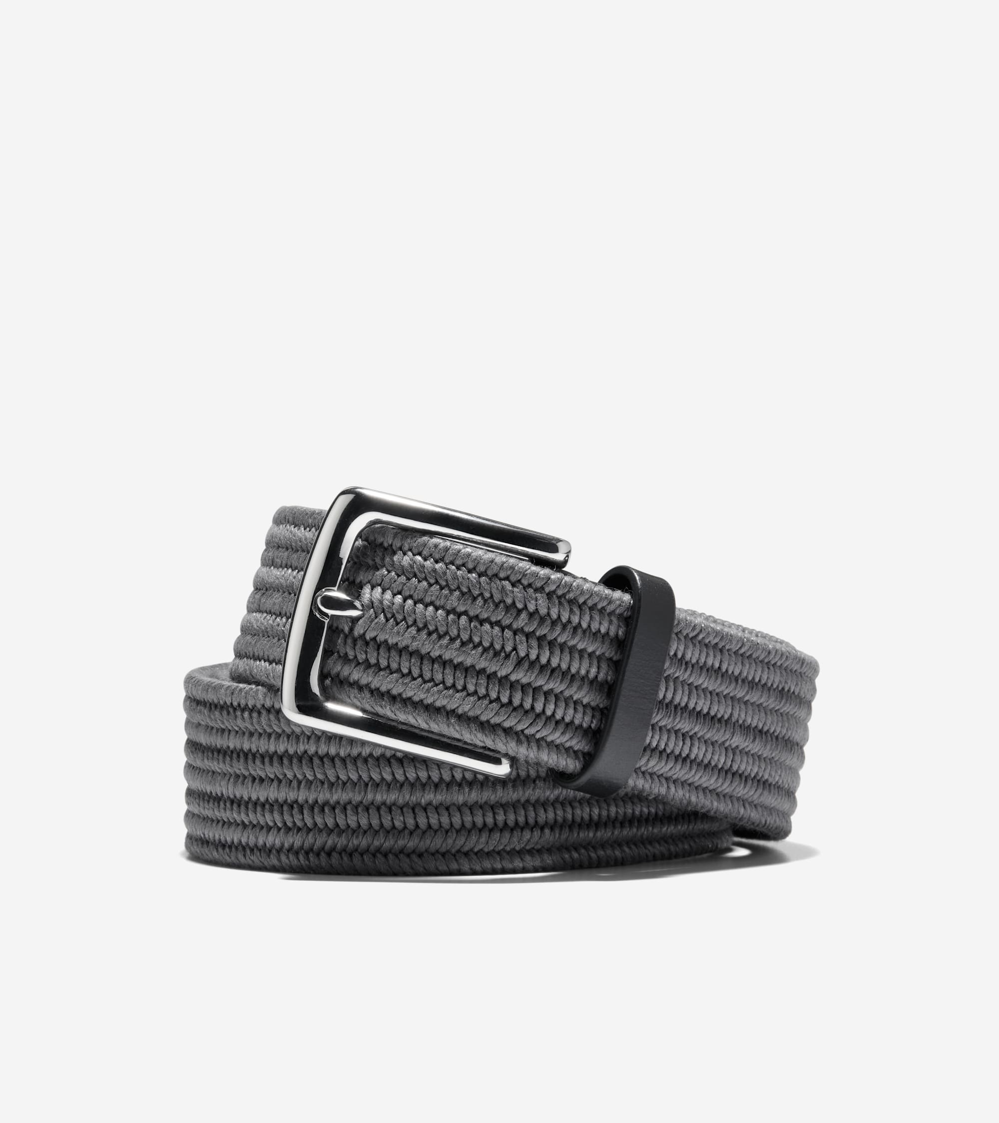 mens grey dress belt Cole Haan Men's Stretch Braided - Gray Converse Prom Dress - slacks smooth finish Size:05+