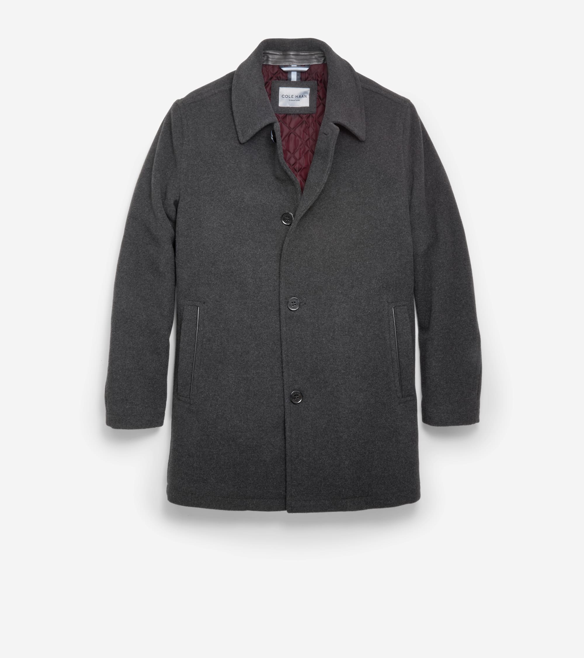 Men's Wool-Blend Car Coat in Grey | Cole Haan