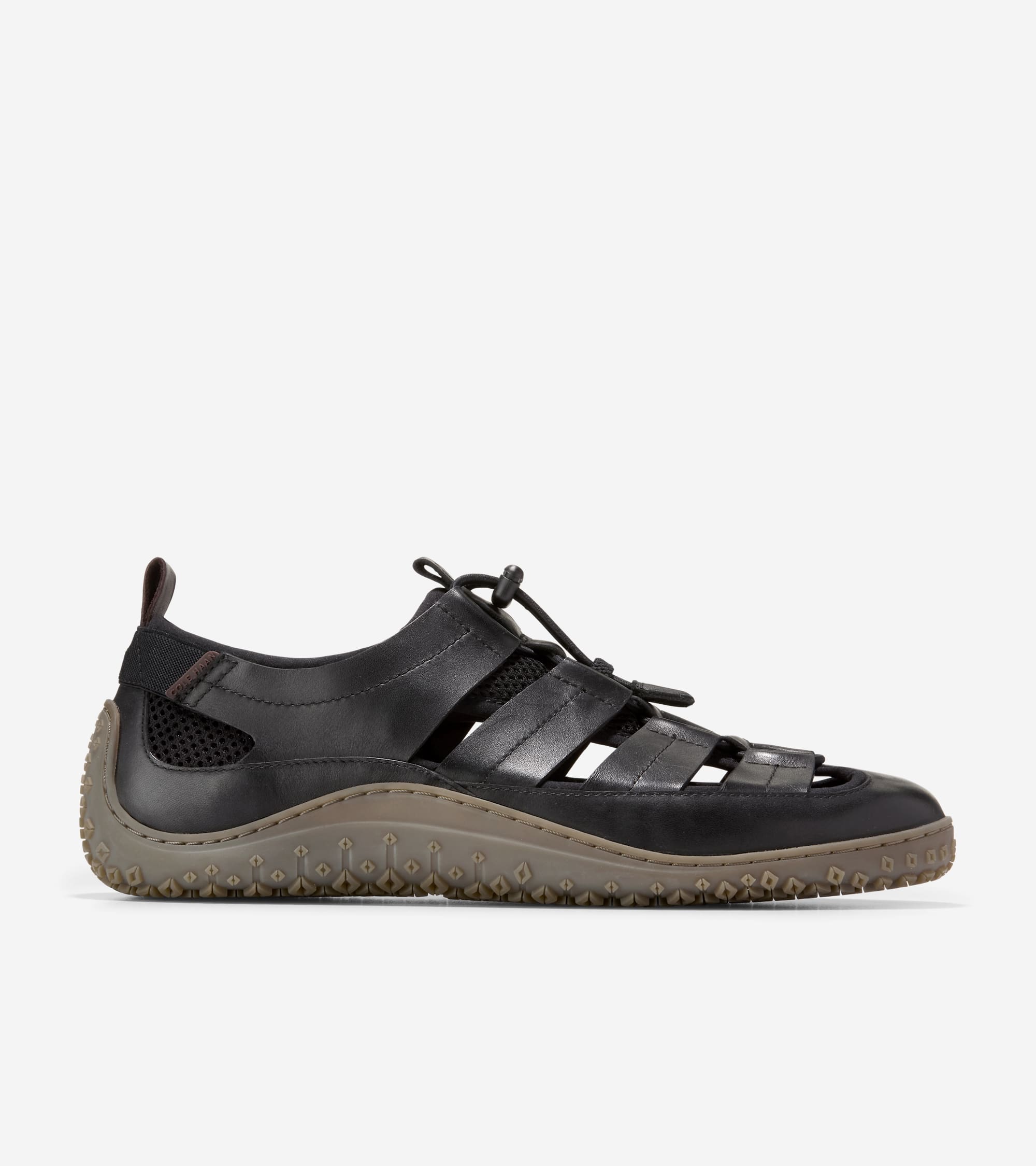 Men's ZERØGRAND Tidetrek Fisherman Sandals in Black | Cole Haan