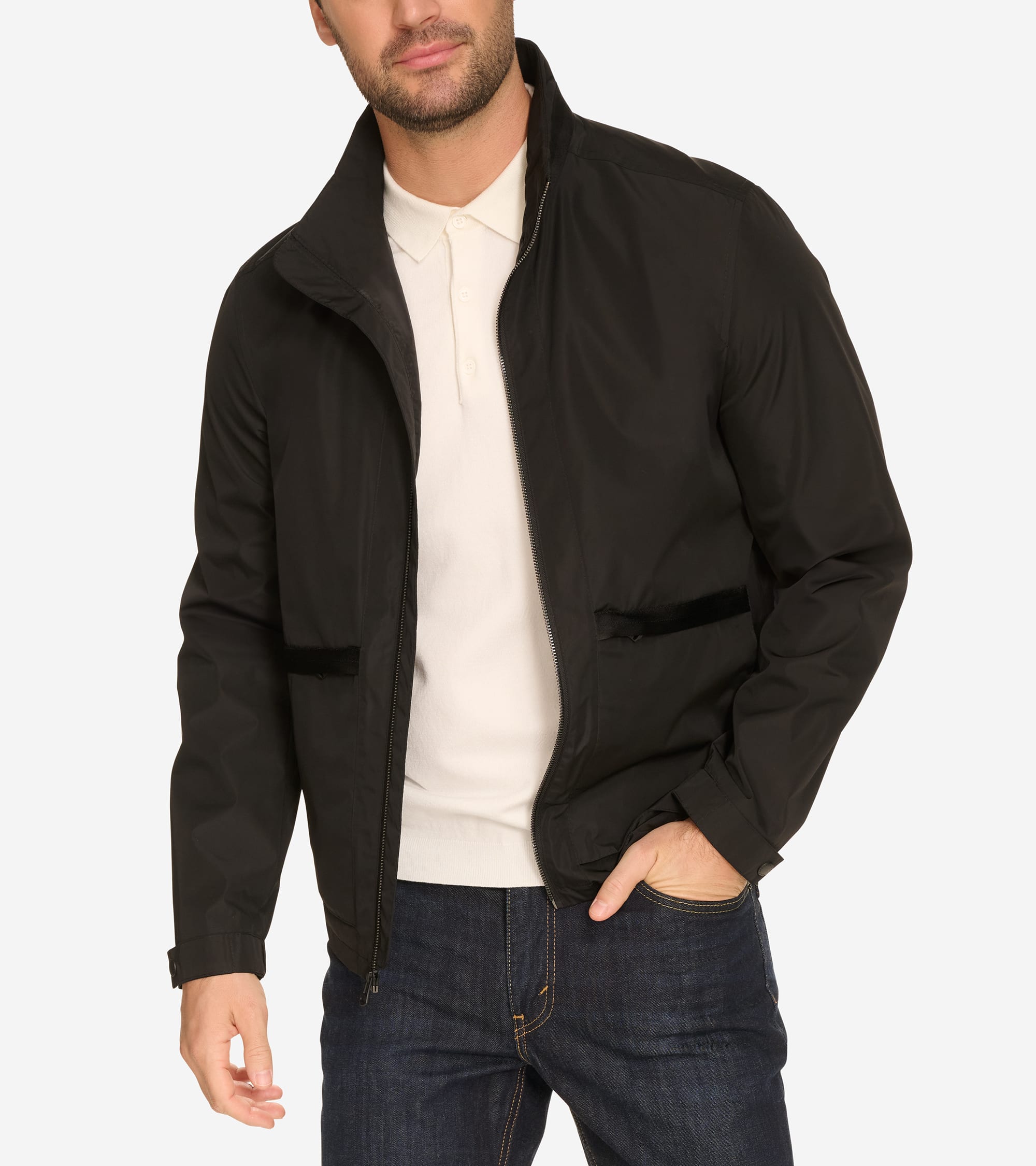 Men's Packable Windbreaker in Black | Cole Haan