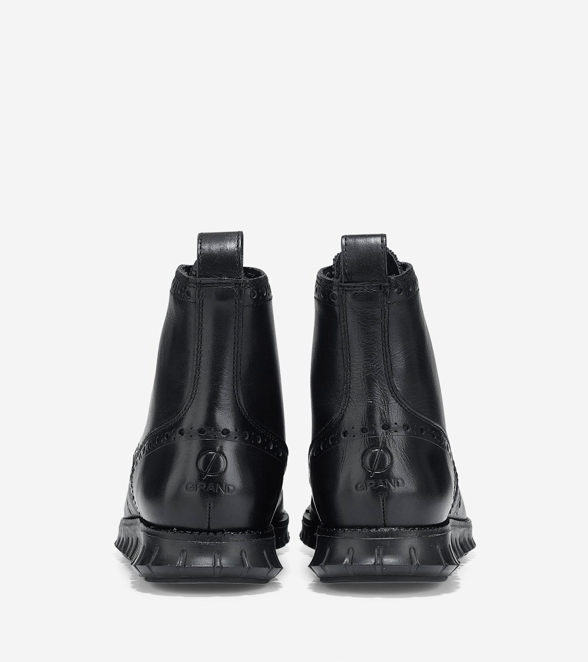 Men's ZEROGRAND Wingtip Boots in Black Leather | Cole Haan