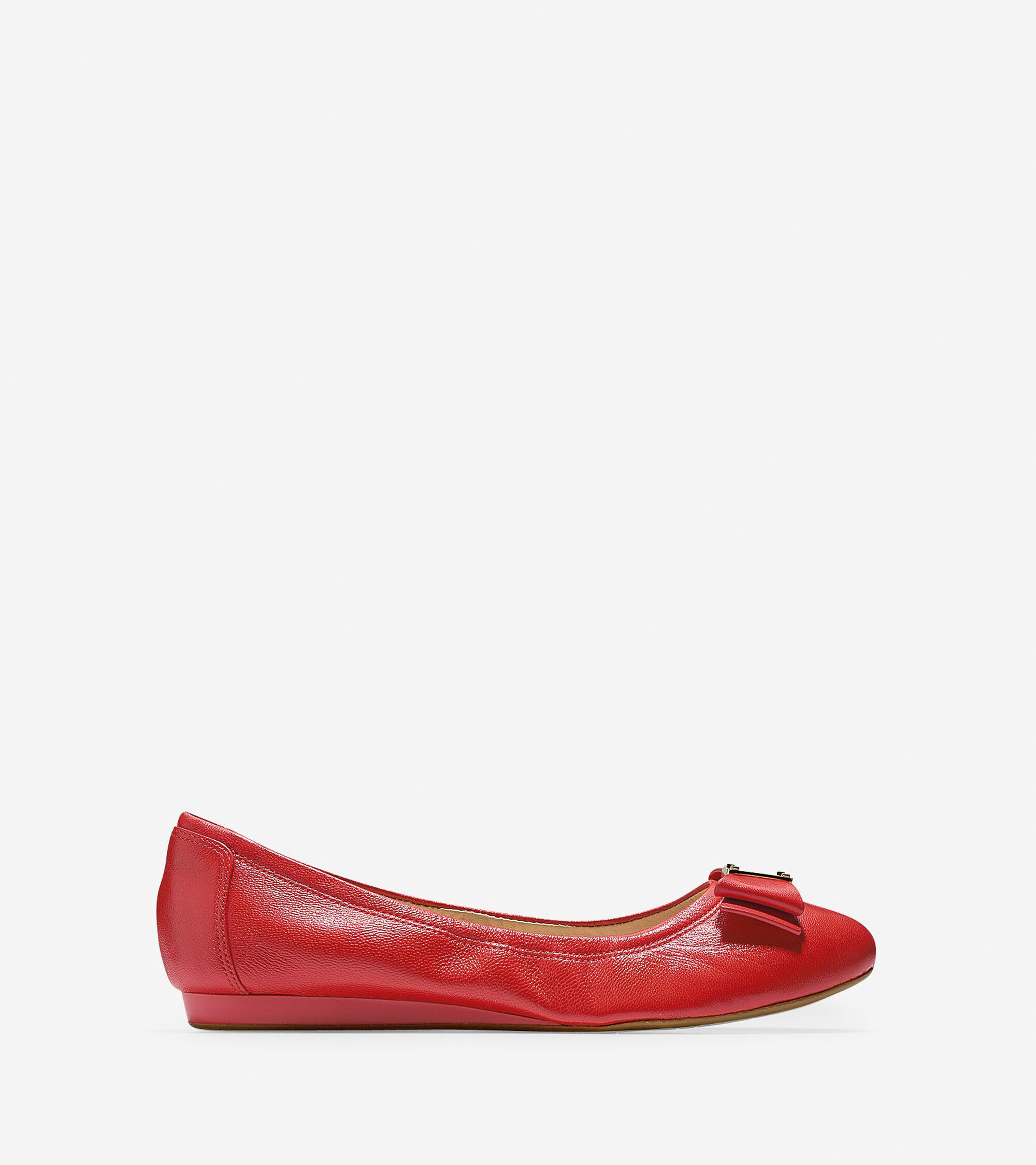brown flats with bow