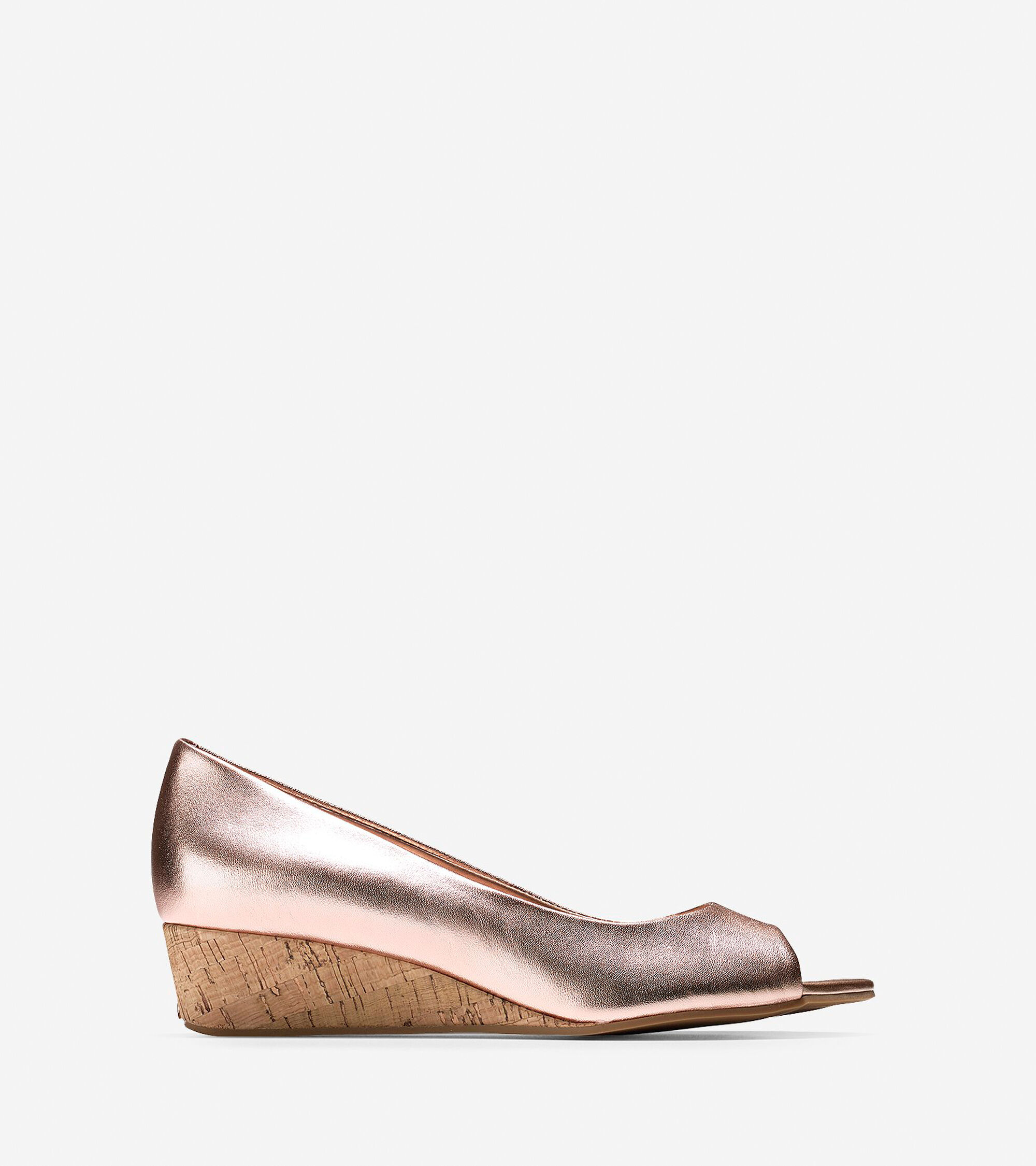 open toe boot wedges