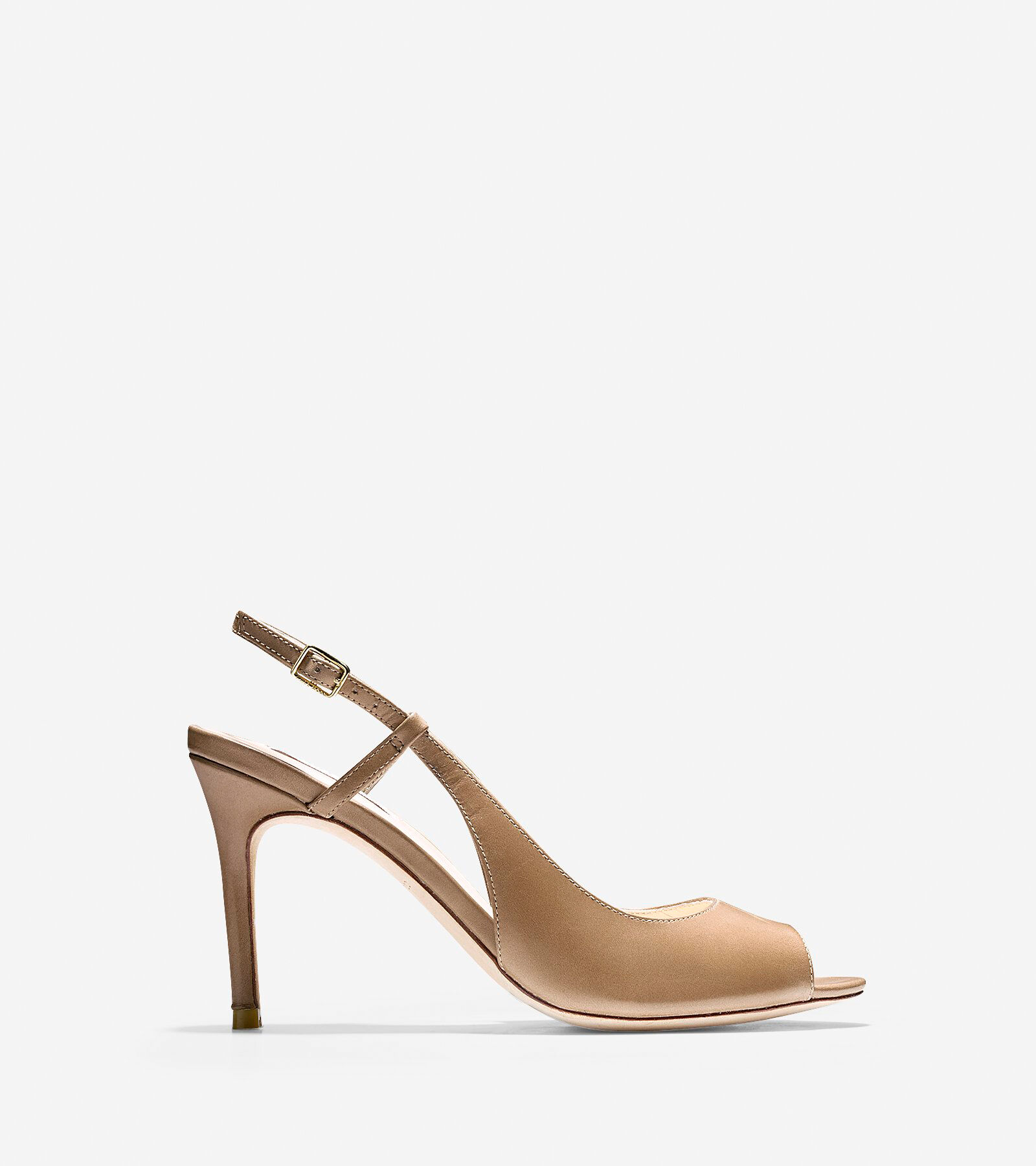Cole Haan Bethany Open Toe Sling (85mm) in Maple Sugar : ColeHaan.com Heels & Wedges > Bethany Open Toe Sling ...