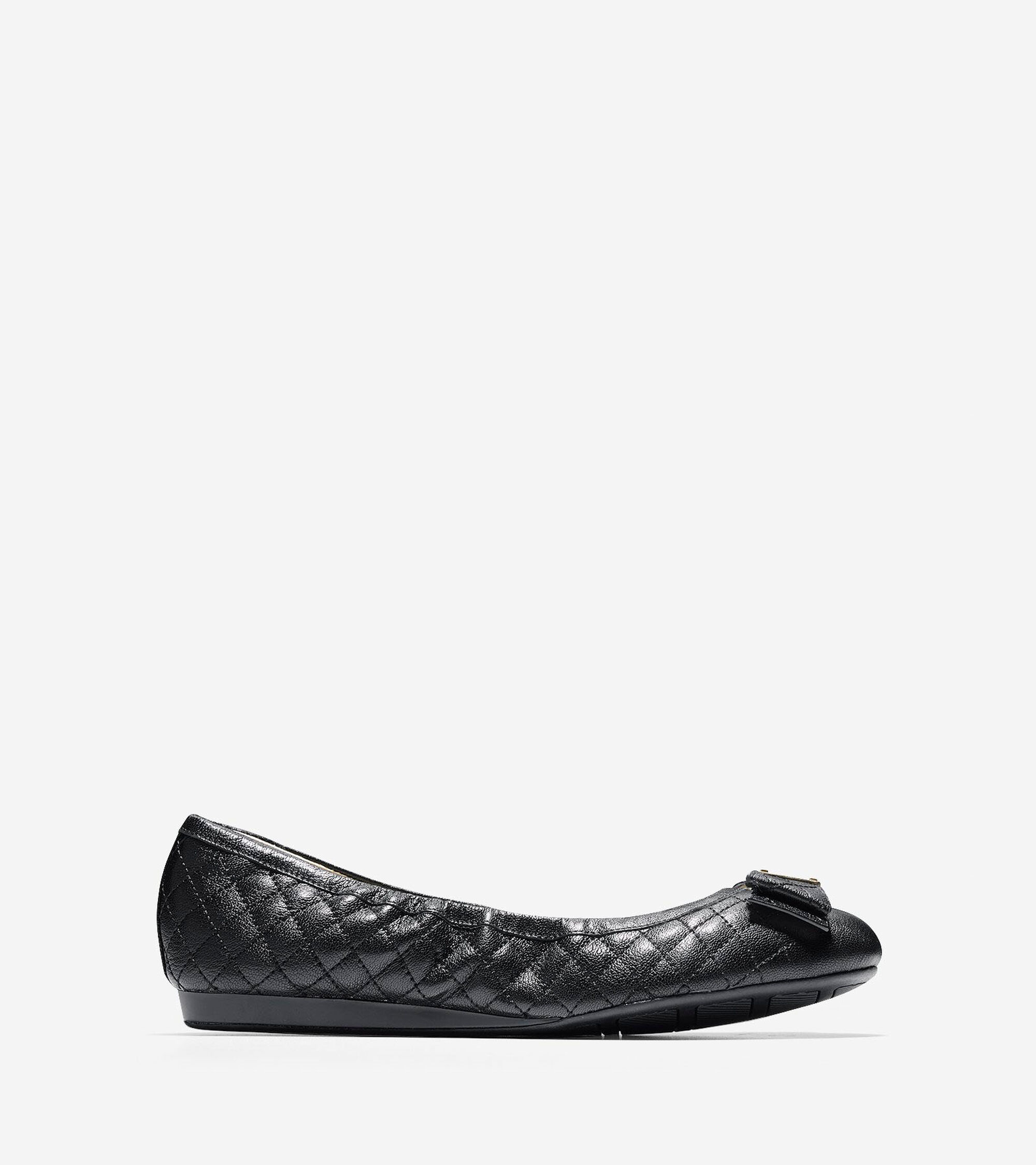 Cole Haan Womens Tali Bow Quilted Ballet