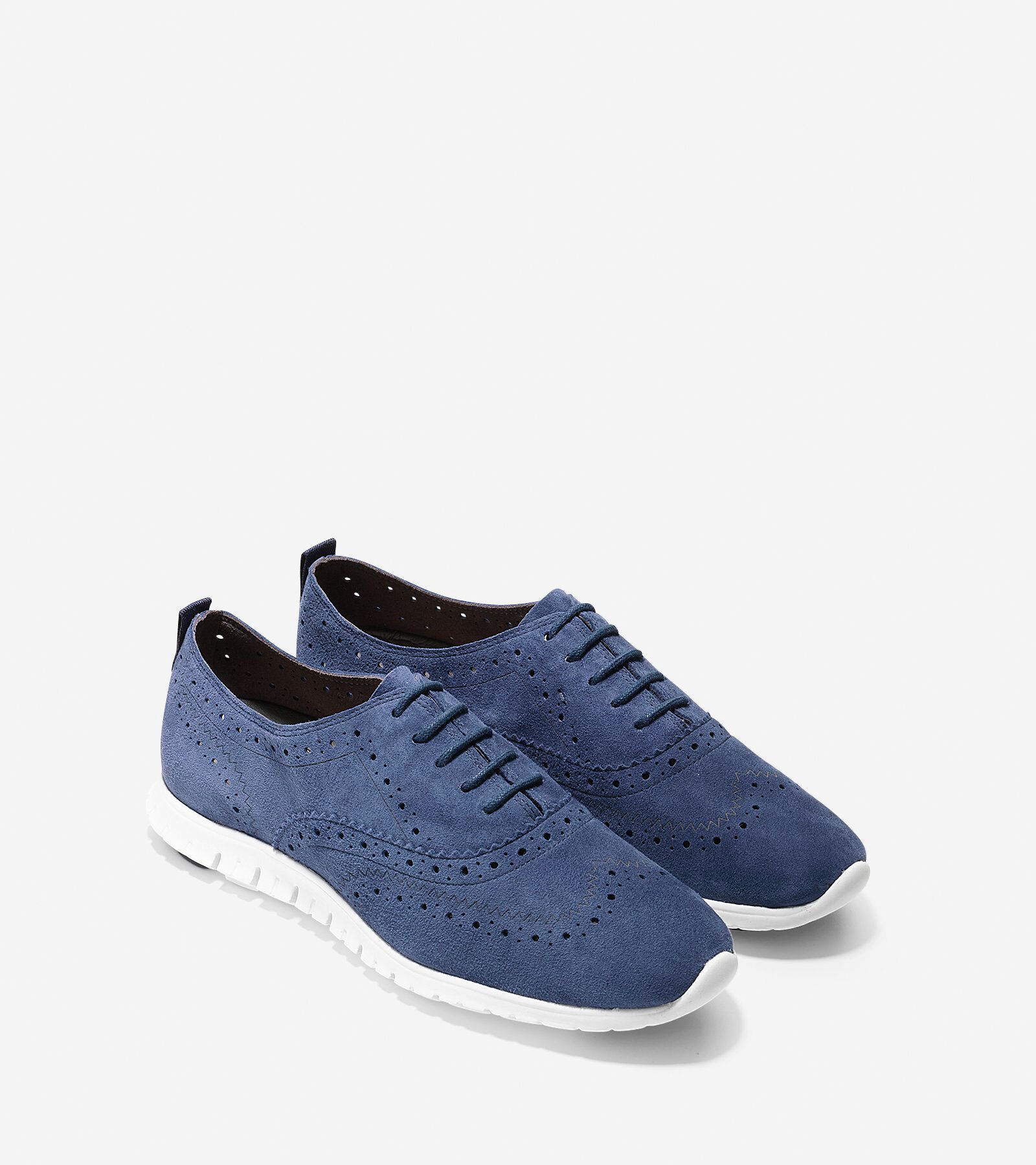 Cole Haan Women's ZERØGRAND Wingtip Oxford in Blazer Blue Suede ... ... Women's ZERØGRAND Wingtip Oxford; Women's ZERØGRAND Wingtip Oxford. # colehaan