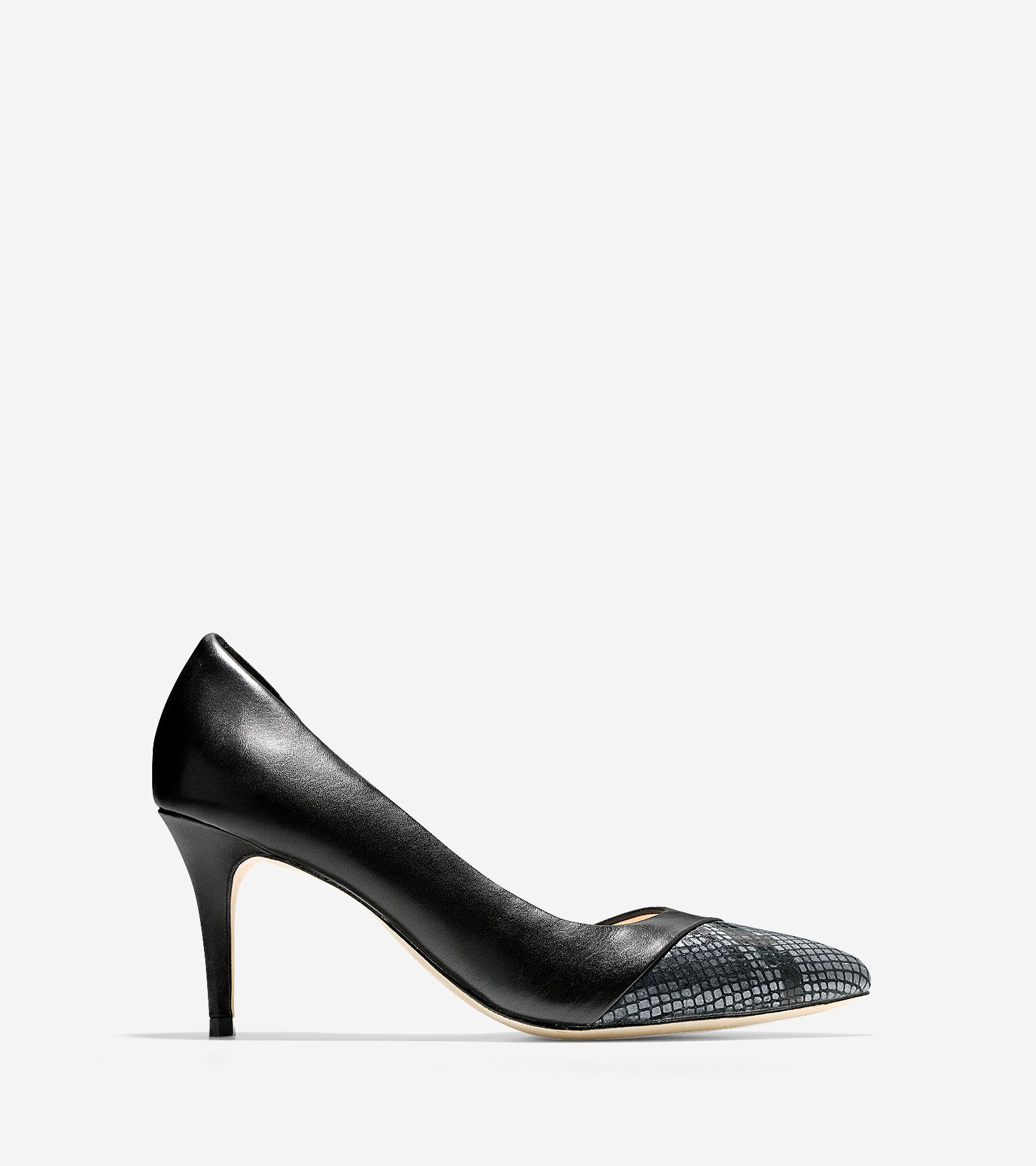 Highline Cap Toe Pumps in Black-Snake Print | Cole Haan Shoes > Highline Cap Toe Pump (75mm) - Pointy Toe