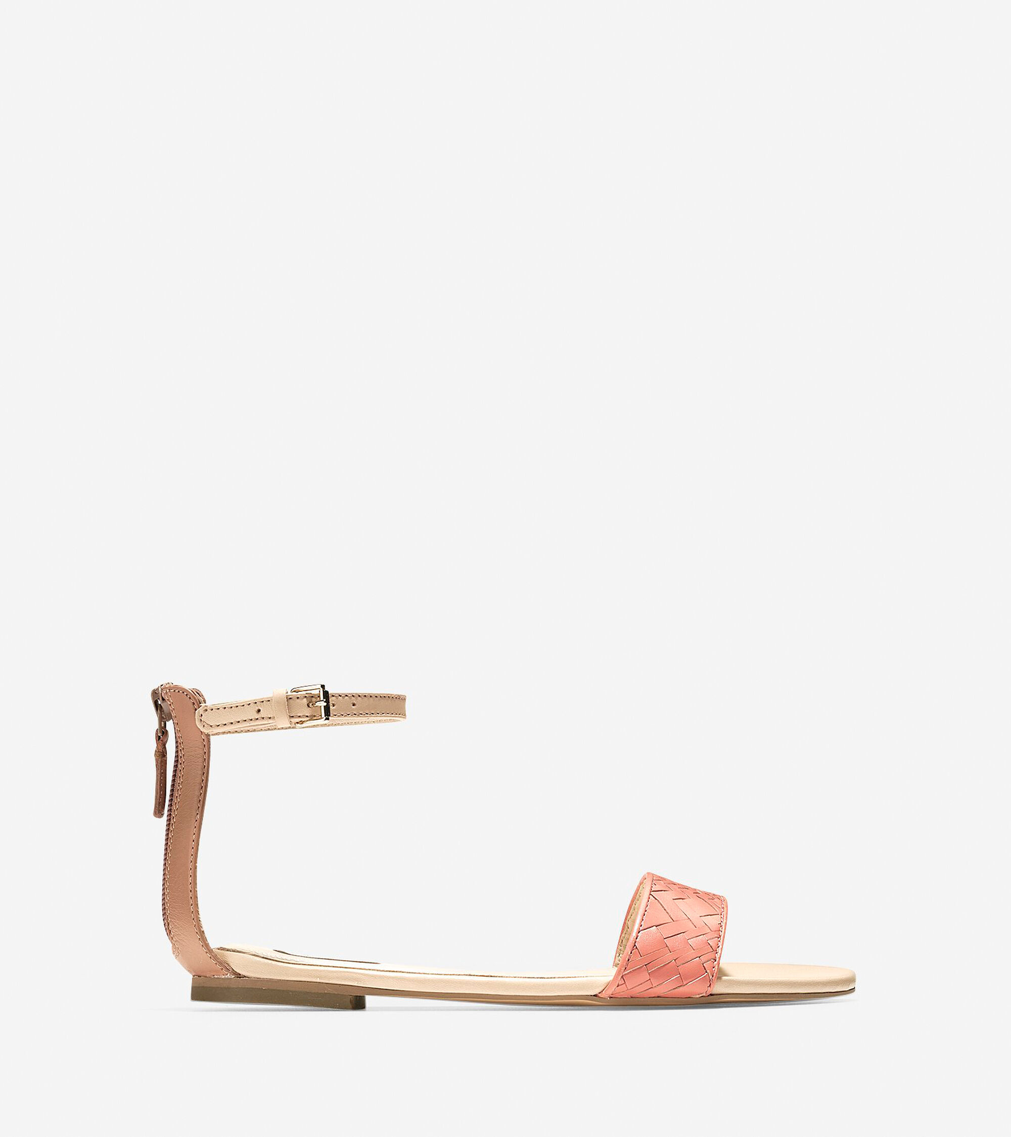 Cole Haan Womens Genevieve Weave Flat Sandal