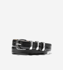Women's .75 Inch Harness Belt with Feather Edge-Black