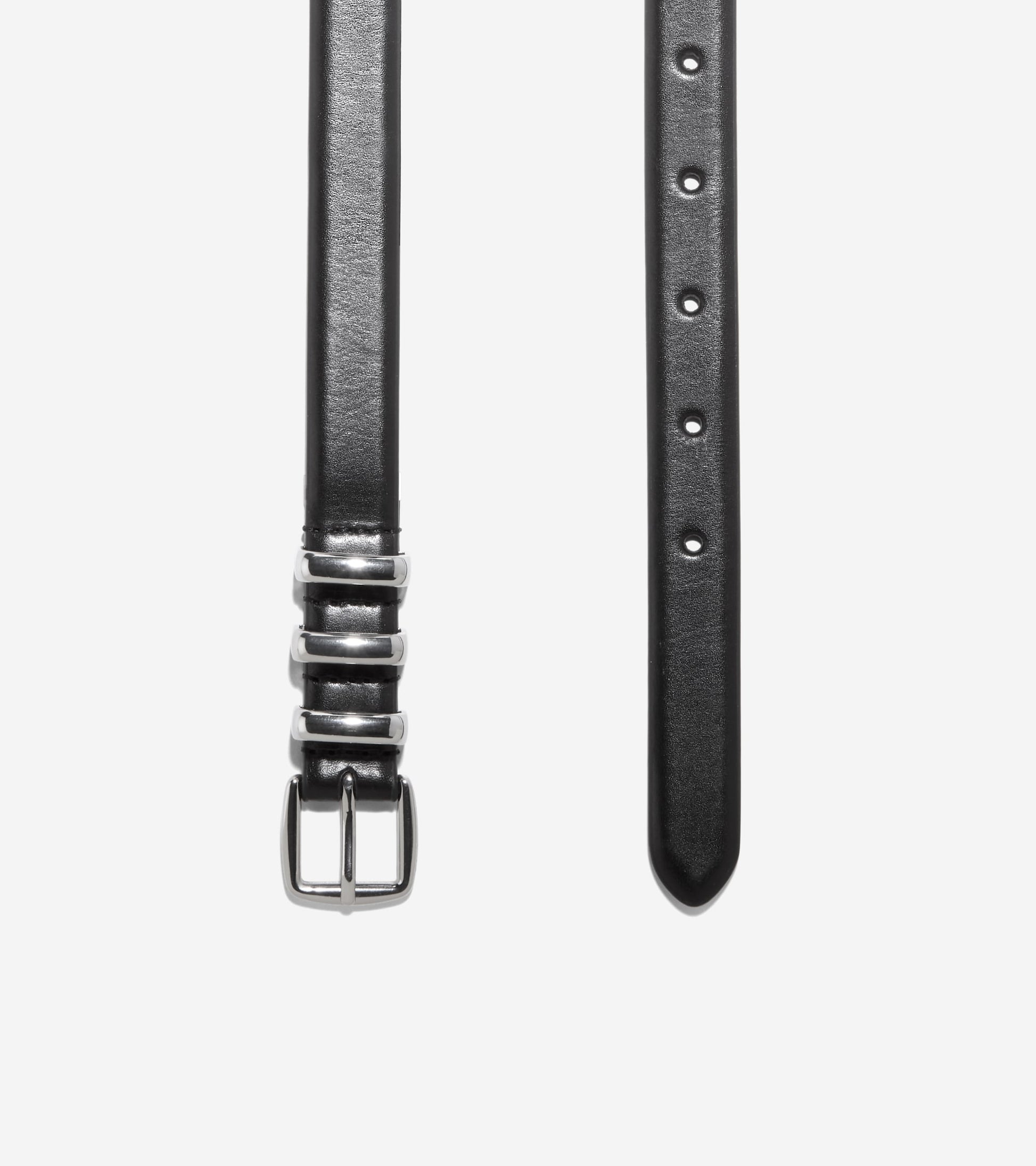 Women's .75 Inch Harness Belt with Feather Edge-Black