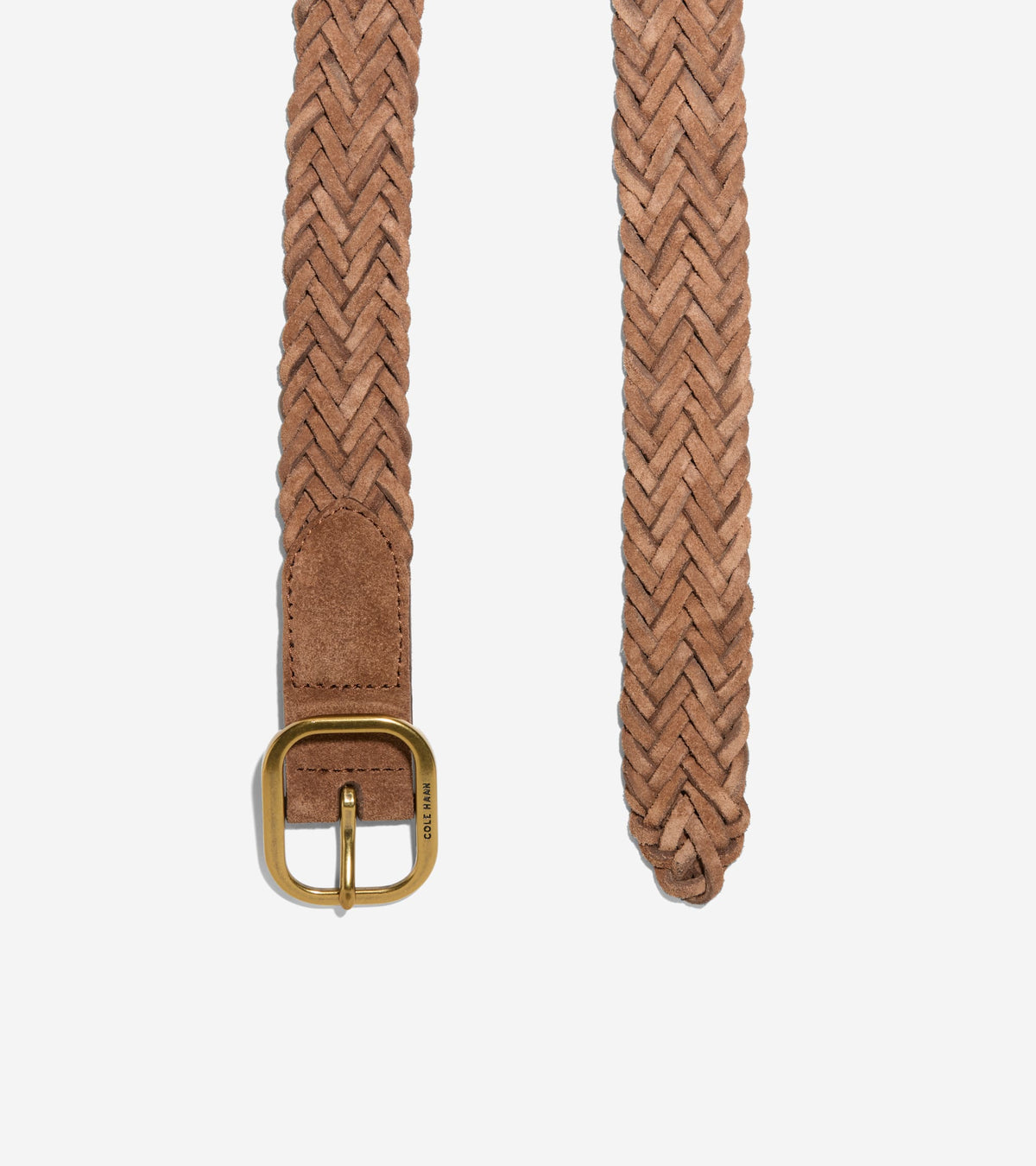 Women's Braided Centerbar Belt-Tan