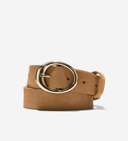 Women's 1.25 Inch Oval Centerbar Belt-Light Tan