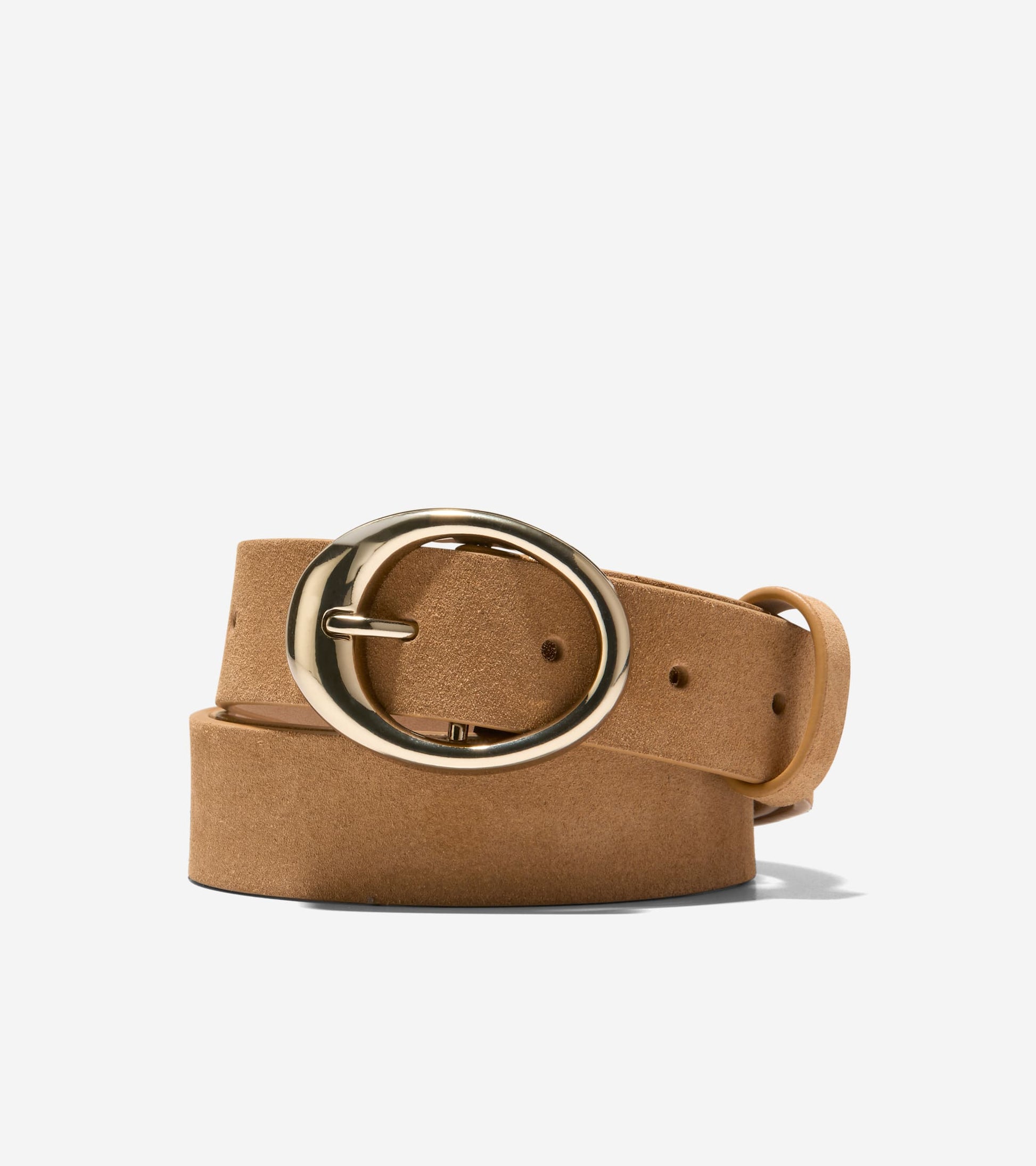 Women's 1.25 Inch Oval Centerbar Belt-Light Tan