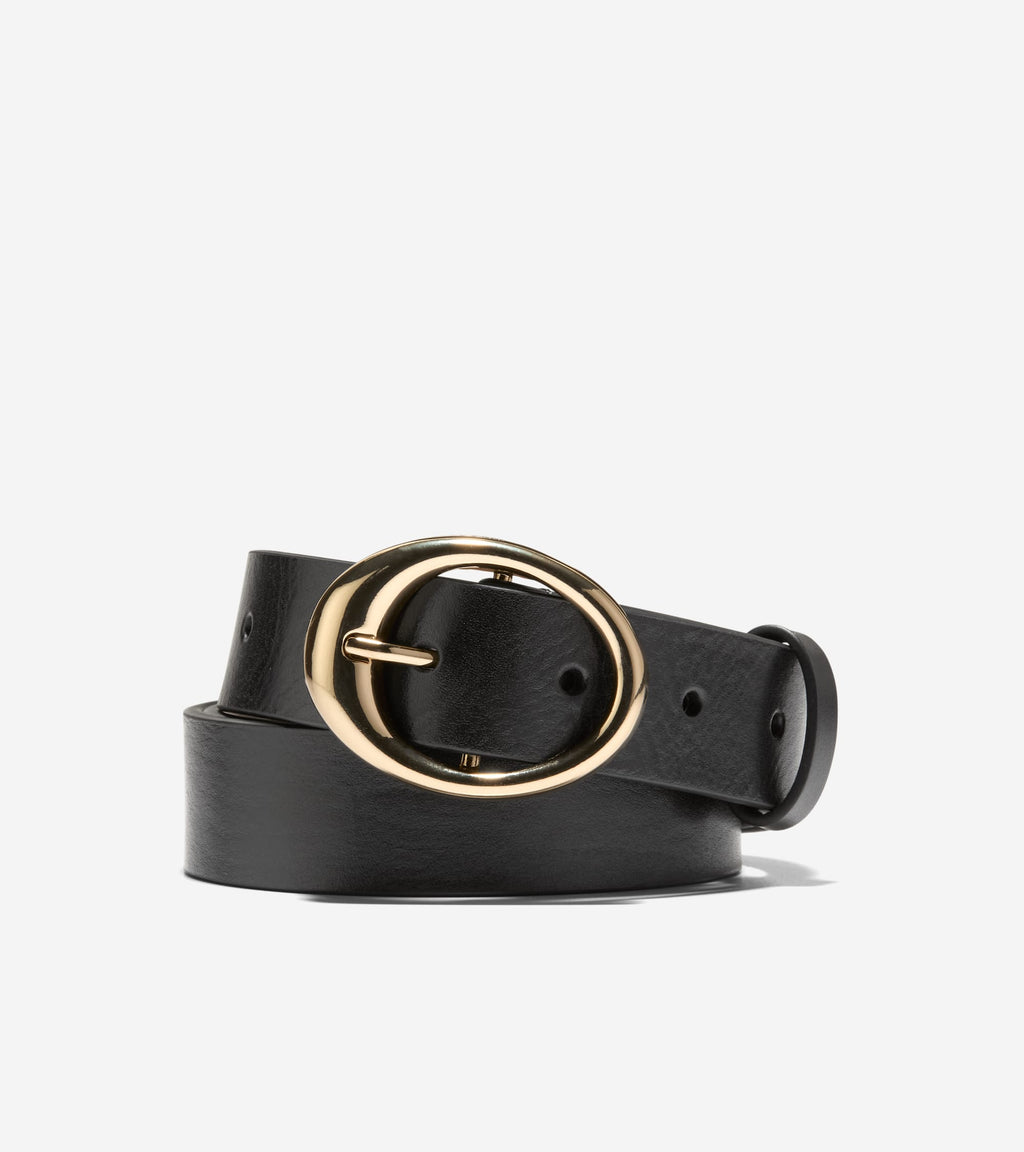 Women's 1.25 Inch Oval Centerbar Belt-Black