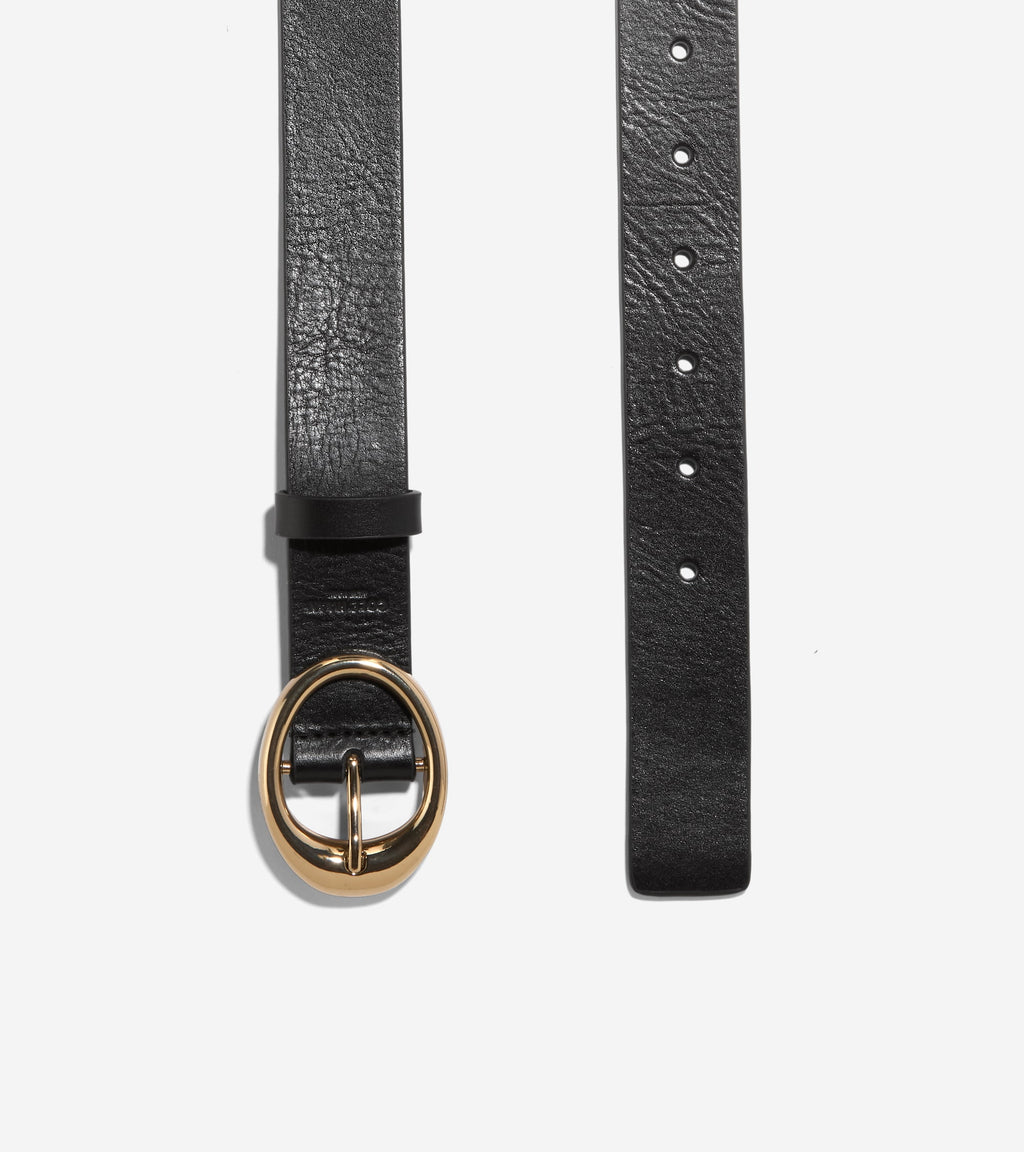 Women's 1.25 Inch Oval Centerbar Belt-Black