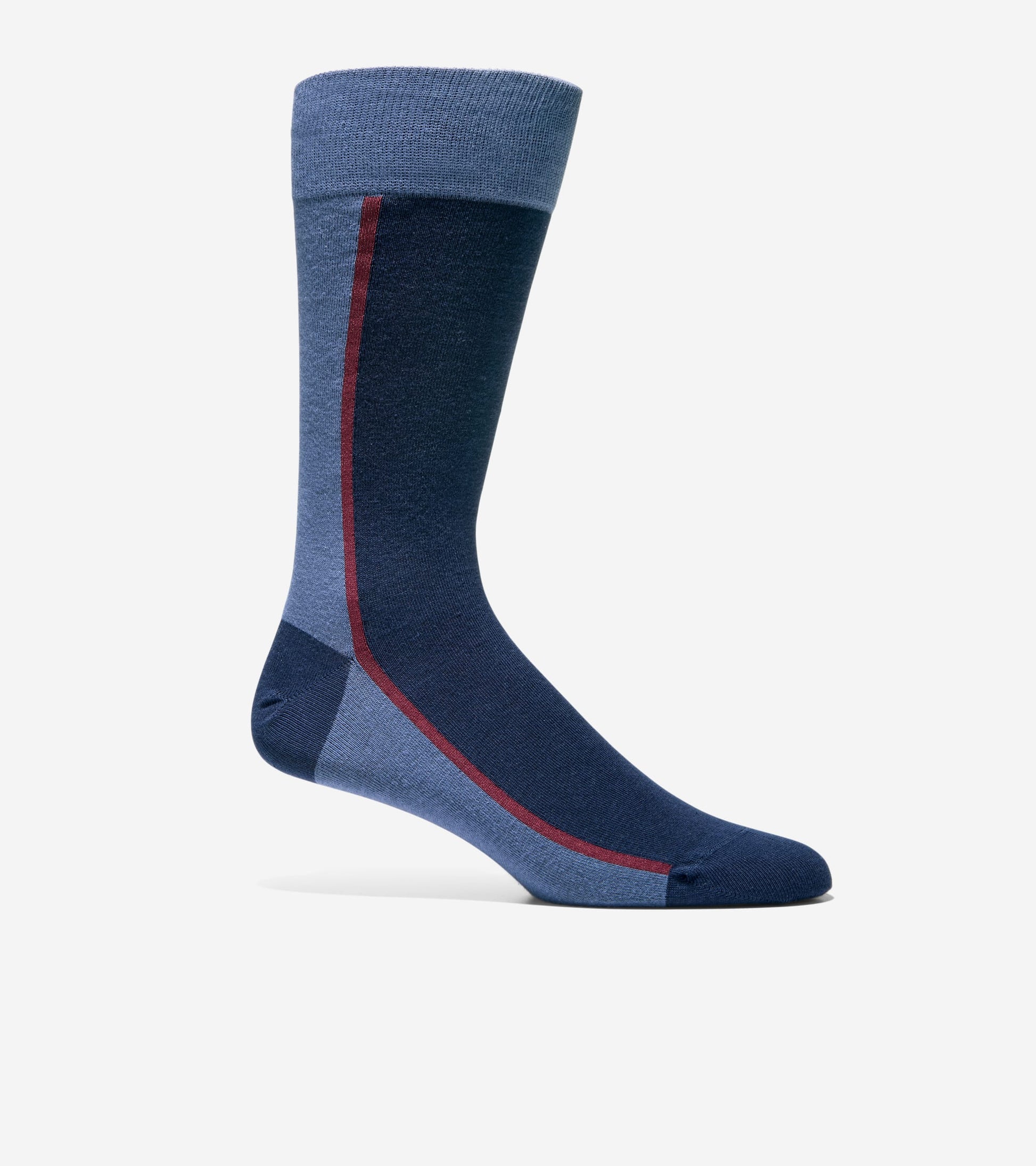 Men's Clocking Dress Crew Socks-Navy Assorted
