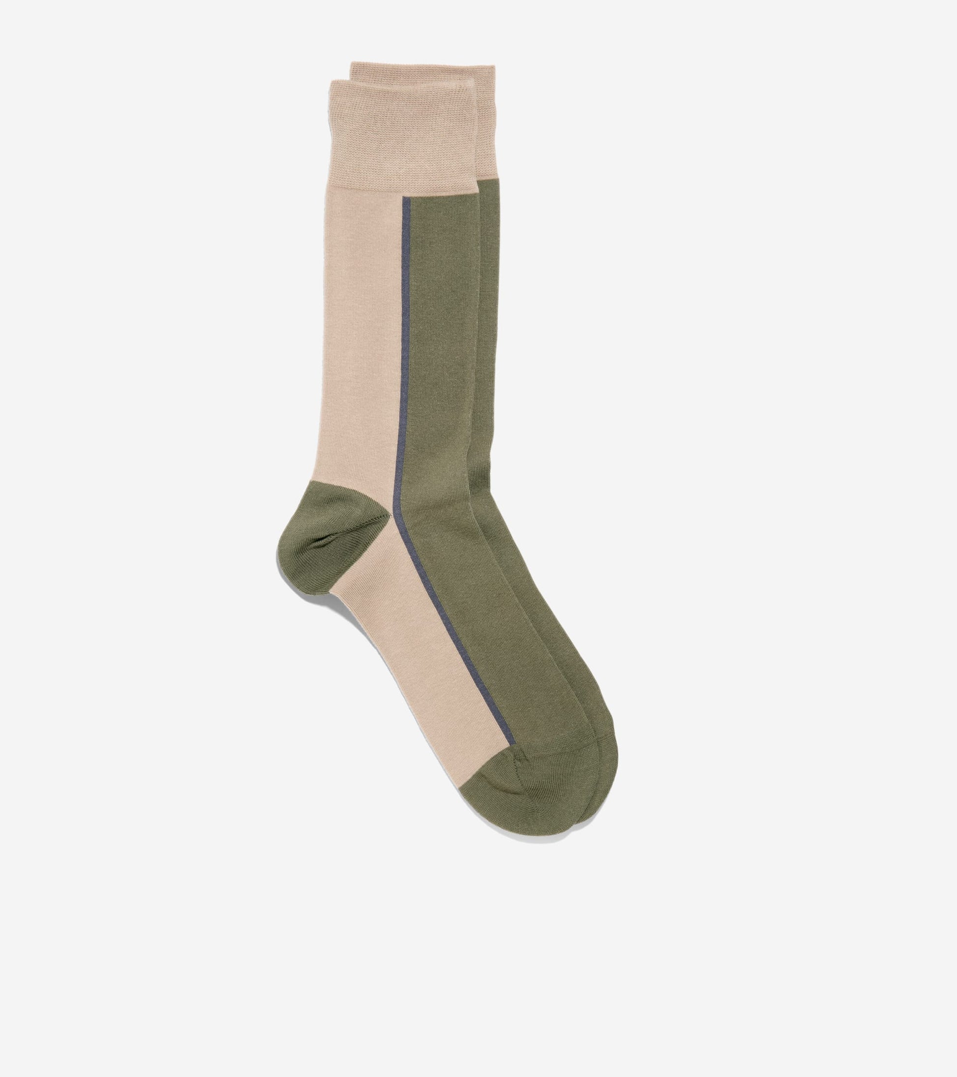 Men's Clocking Dress Crew Socks-Olive Assorted