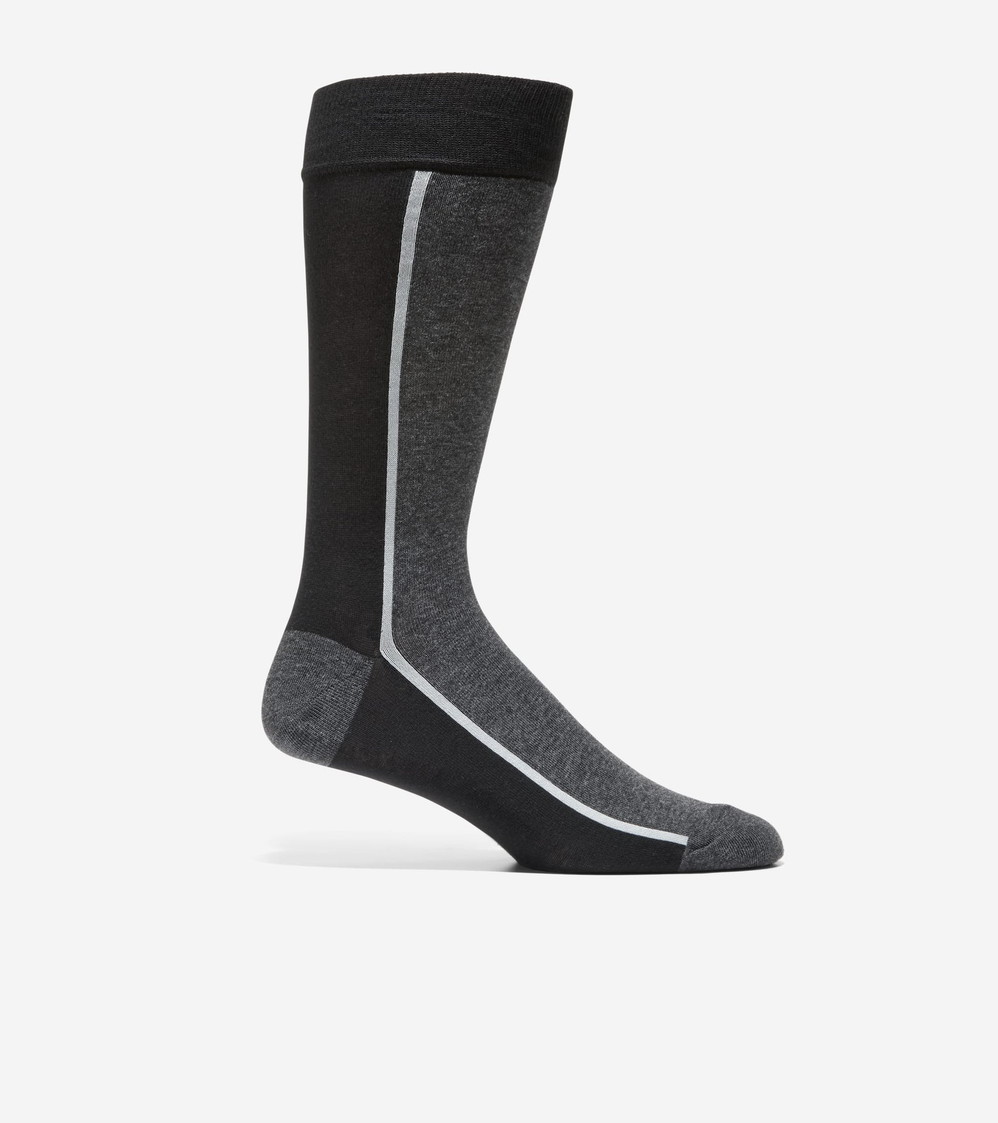 Men's Clocking Dress Crew Socks-Black