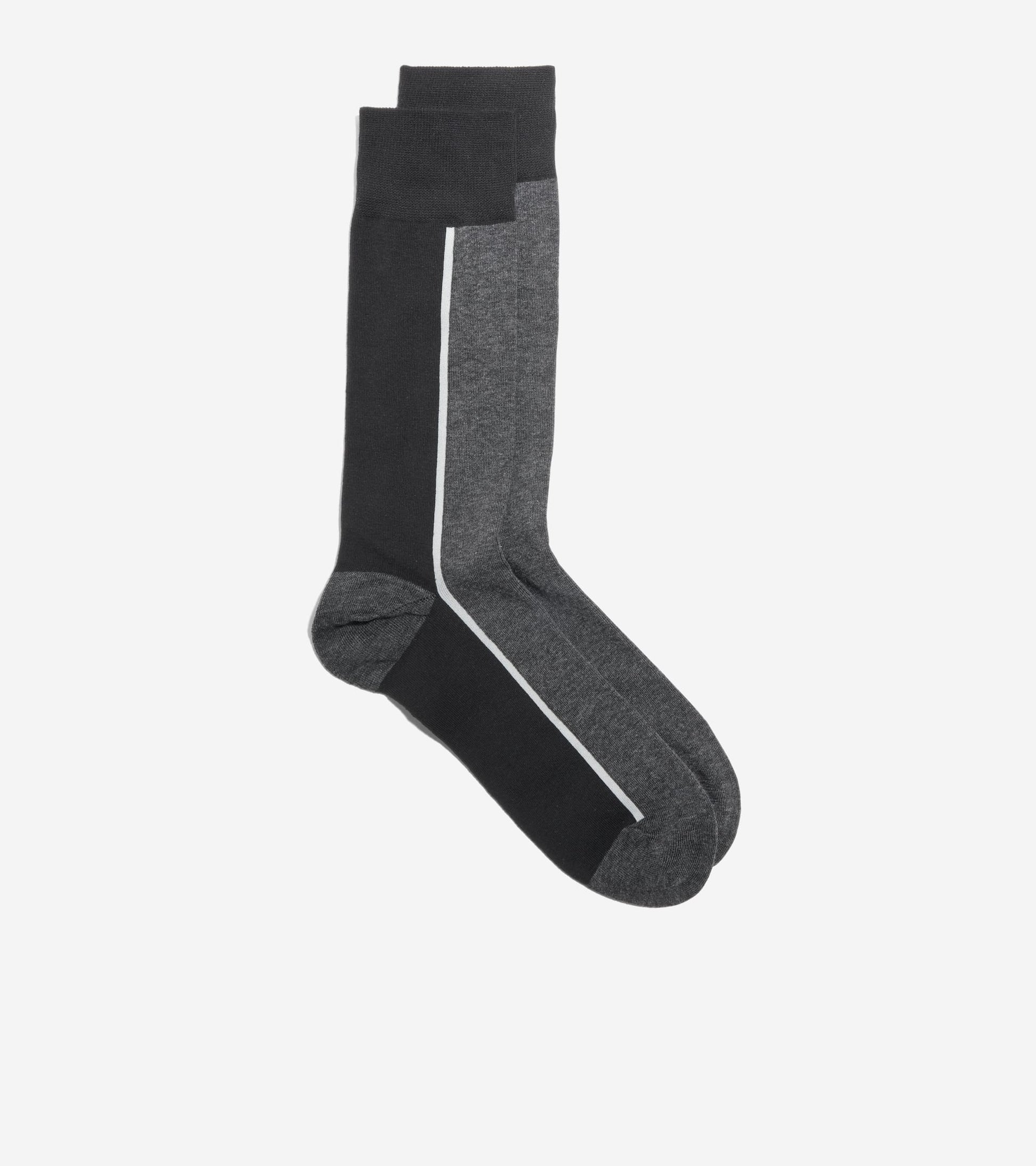 Men's Clocking Dress Crew Socks-Black