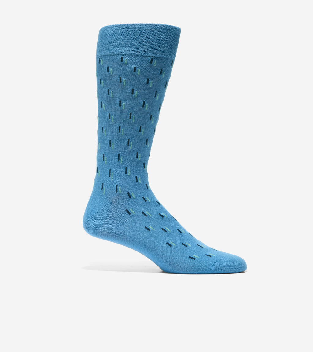 Men's Dash Dress Crew Socks-Blue