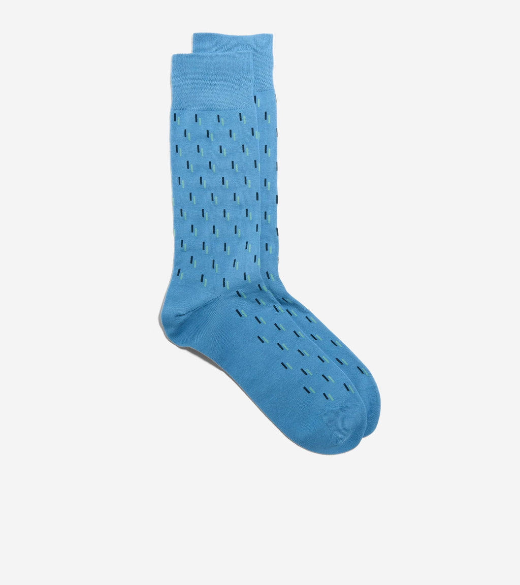 Men's Dash Dress Crew Socks-Blue