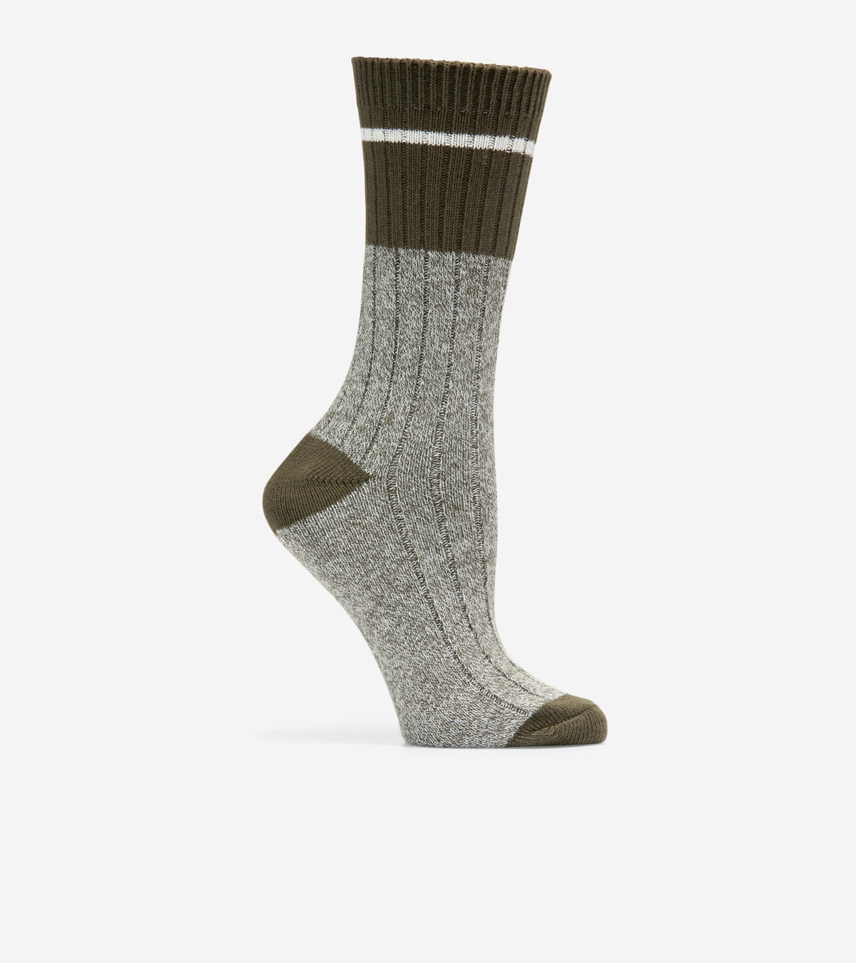 Women's Marl Crew Socks-Green