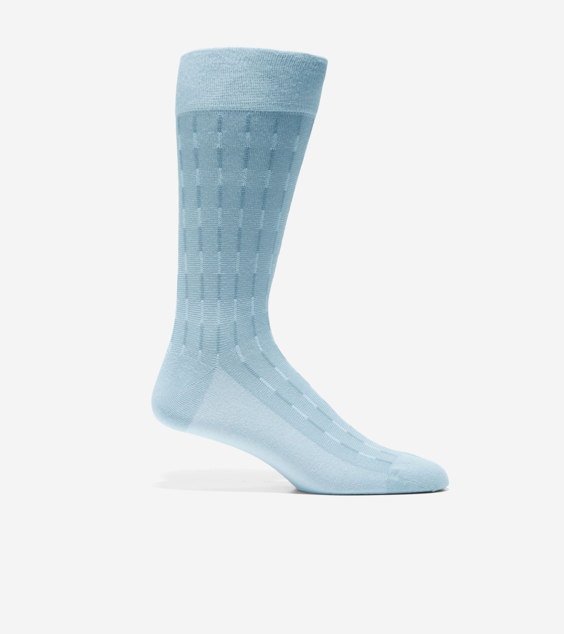 Men's Mod Stripe Dress Crew Socks-Medium Blue