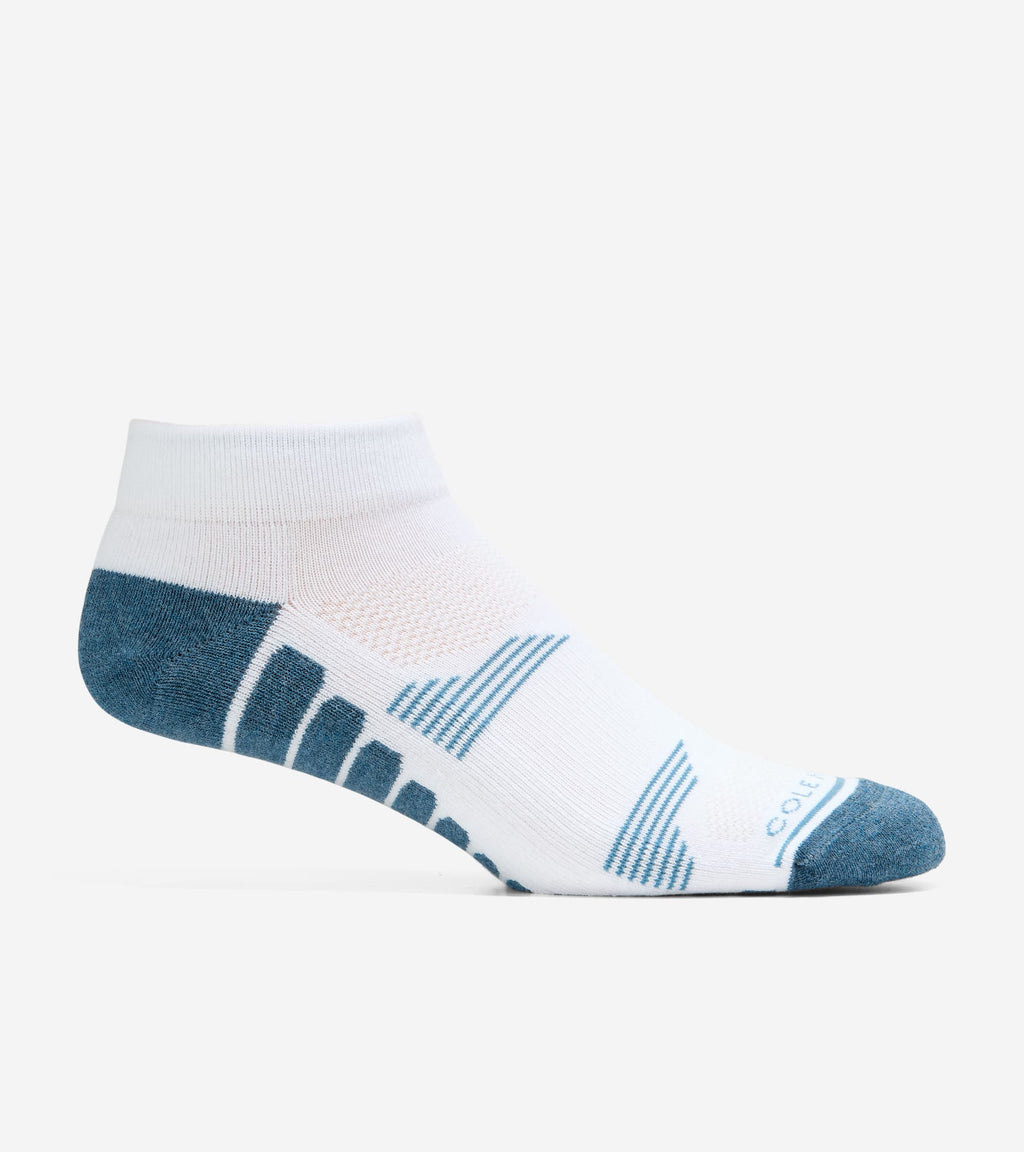 Men's Performance Quarter Socks-White