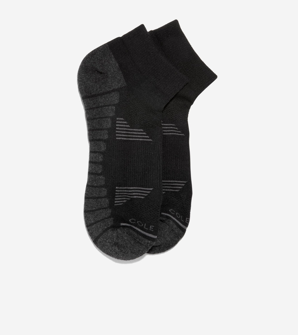 Men's Performance Quarter Socks-Black