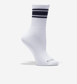 Varsity Stripe Mid Crew Socks-White Multi
