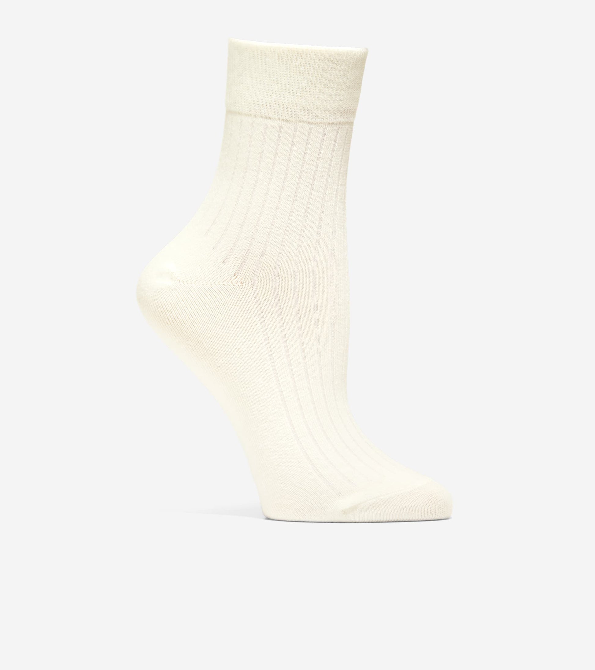 Women's Ribbed Anklet Socks-Ivory