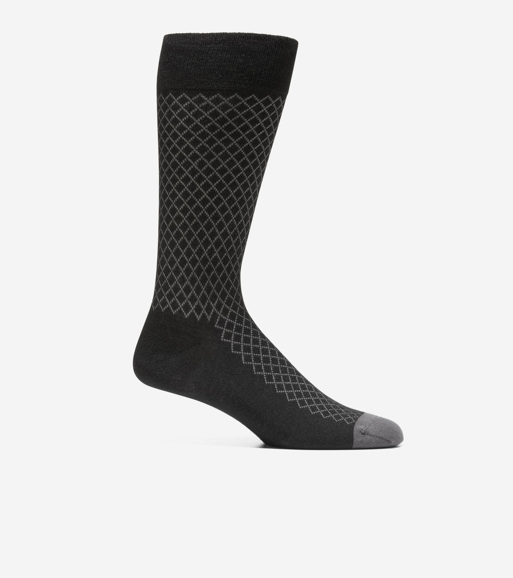 Men's Warm Shield Dress Crew Socks-Black