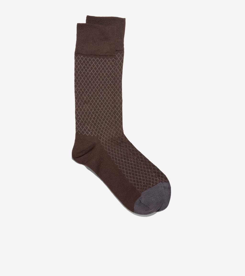 Men's Warm Shield Dress Crew Socks-Brown