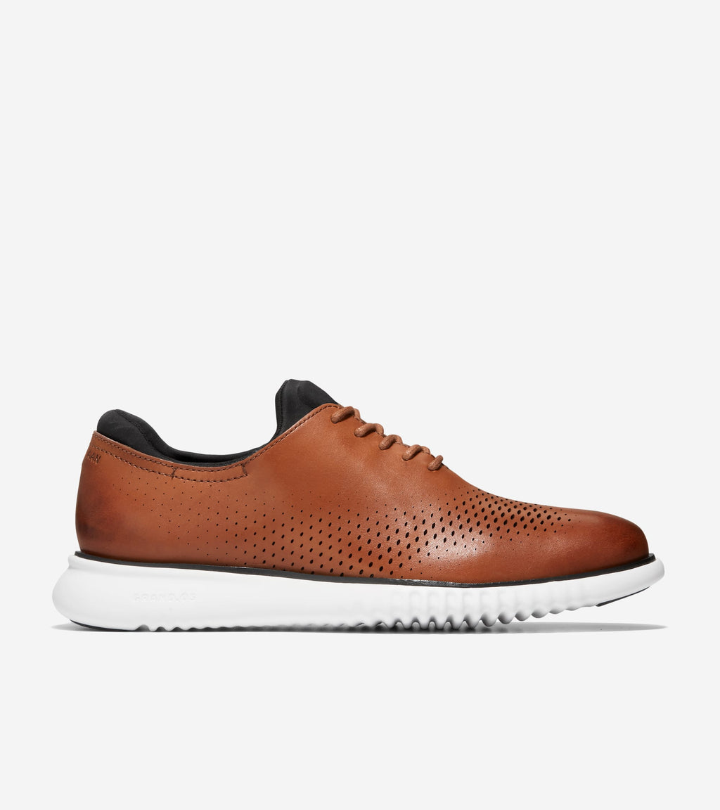 Cole Haan Men's 2.Zerogrand Laser Wingtip Oxford British Tan/Ivory 9.5 W