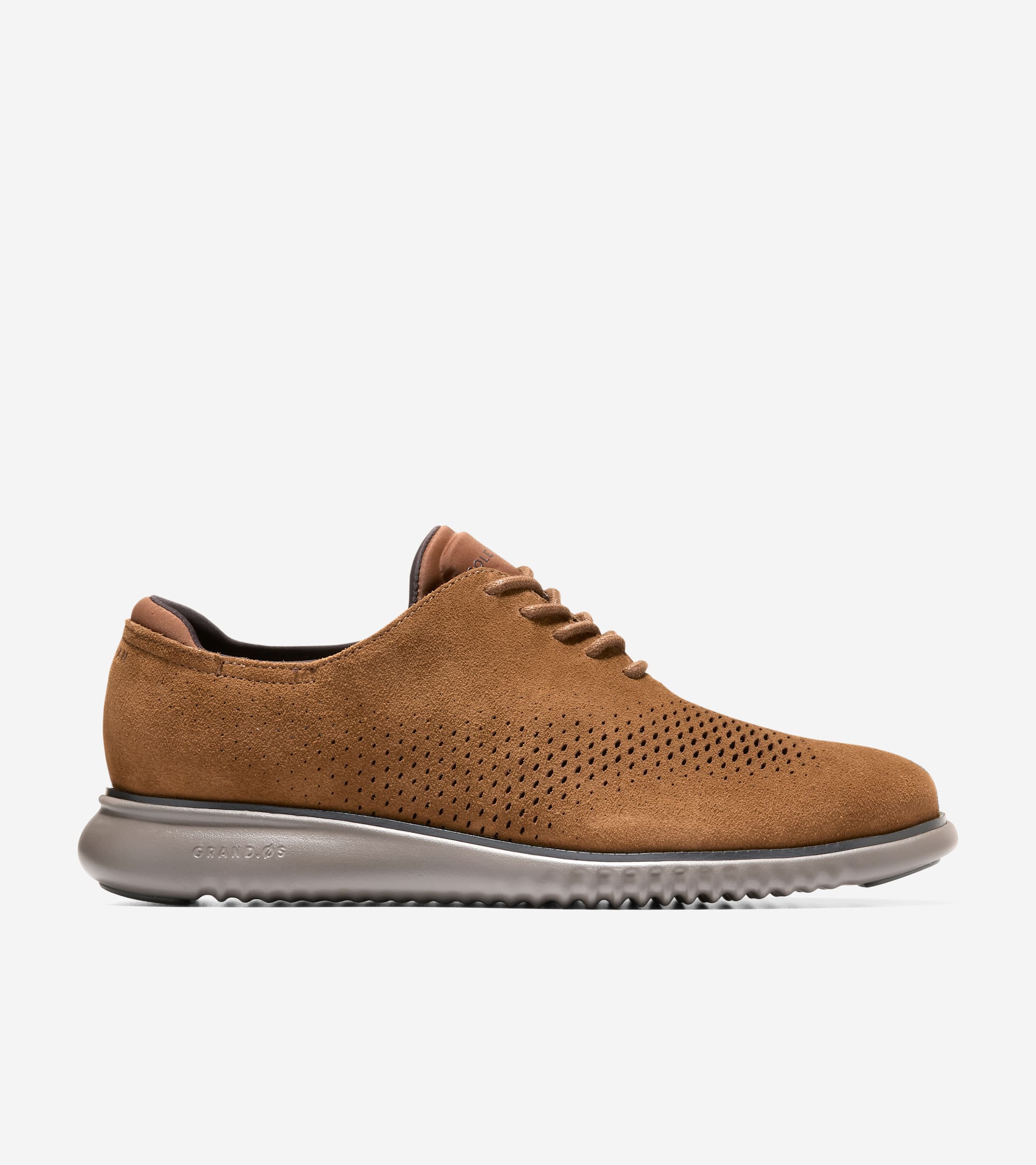 Men's 2.ZERØGRAND Laser Wingtip Oxfords in Brown | Cole Haan