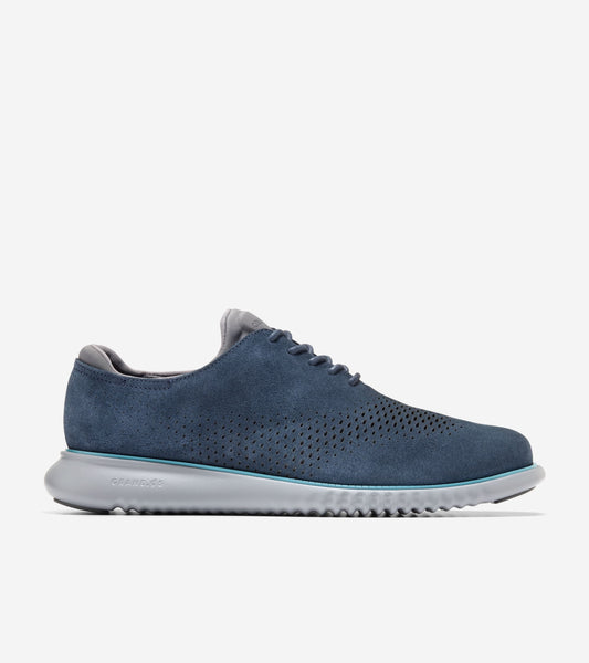 Cole Haan Mens Zerogrand Sneaker Oxford Size 11 Blue Suede Wingtip Shoes Brogues $_57.JPG?set_id=880000500F main image 2
