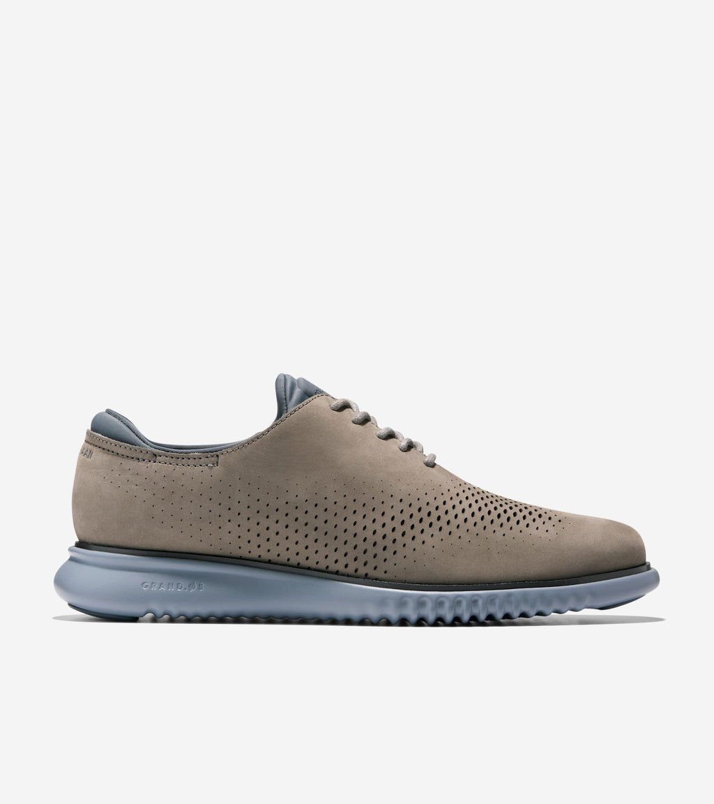 Men's 2.ZERØGRAND Laser Wingtip Oxfords-Ironstone-Turbulence