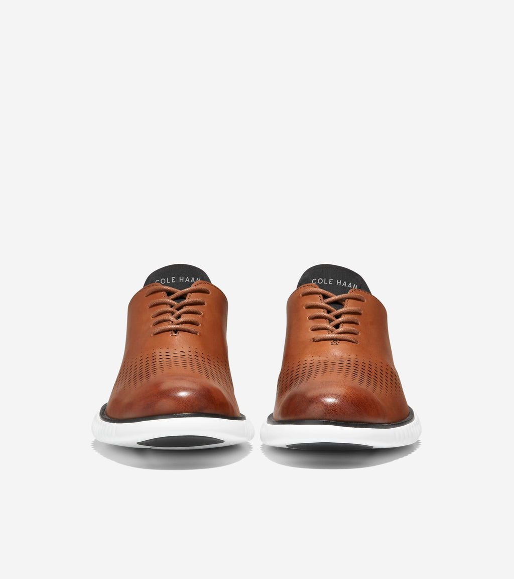 Men's 2.ZERØGRAND Laser Wingtip Oxfords-British Tan-Ivory