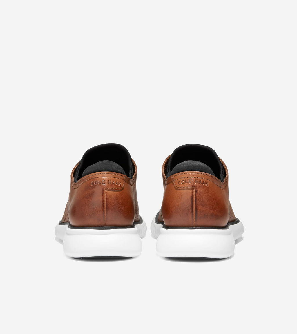 Men's 2.ZERØGRAND Laser Wingtip Oxfords-British Tan-Ivory