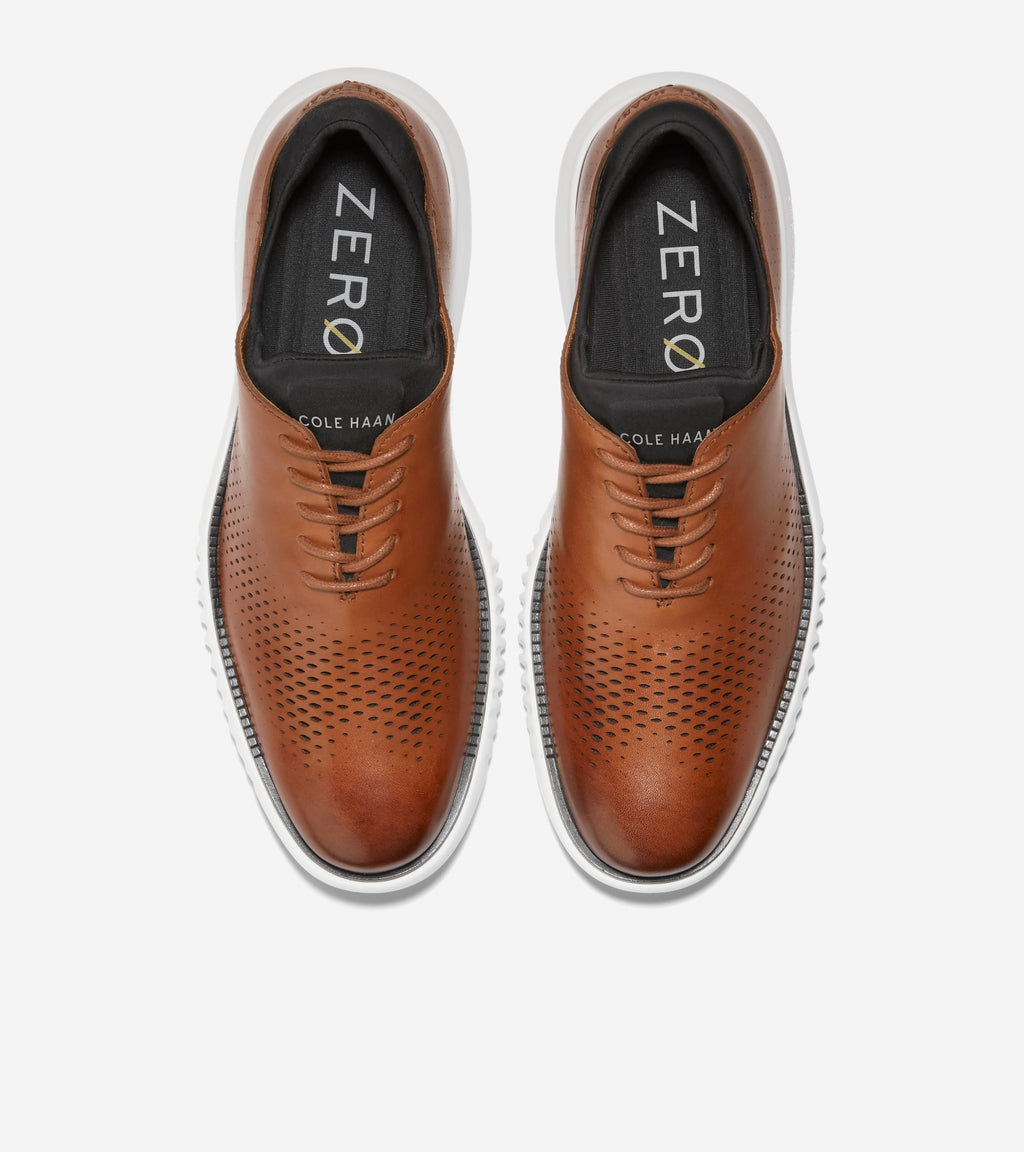 Men's 2.ZERØGRAND Laser Wingtip Oxfords-British Tan-Ivory