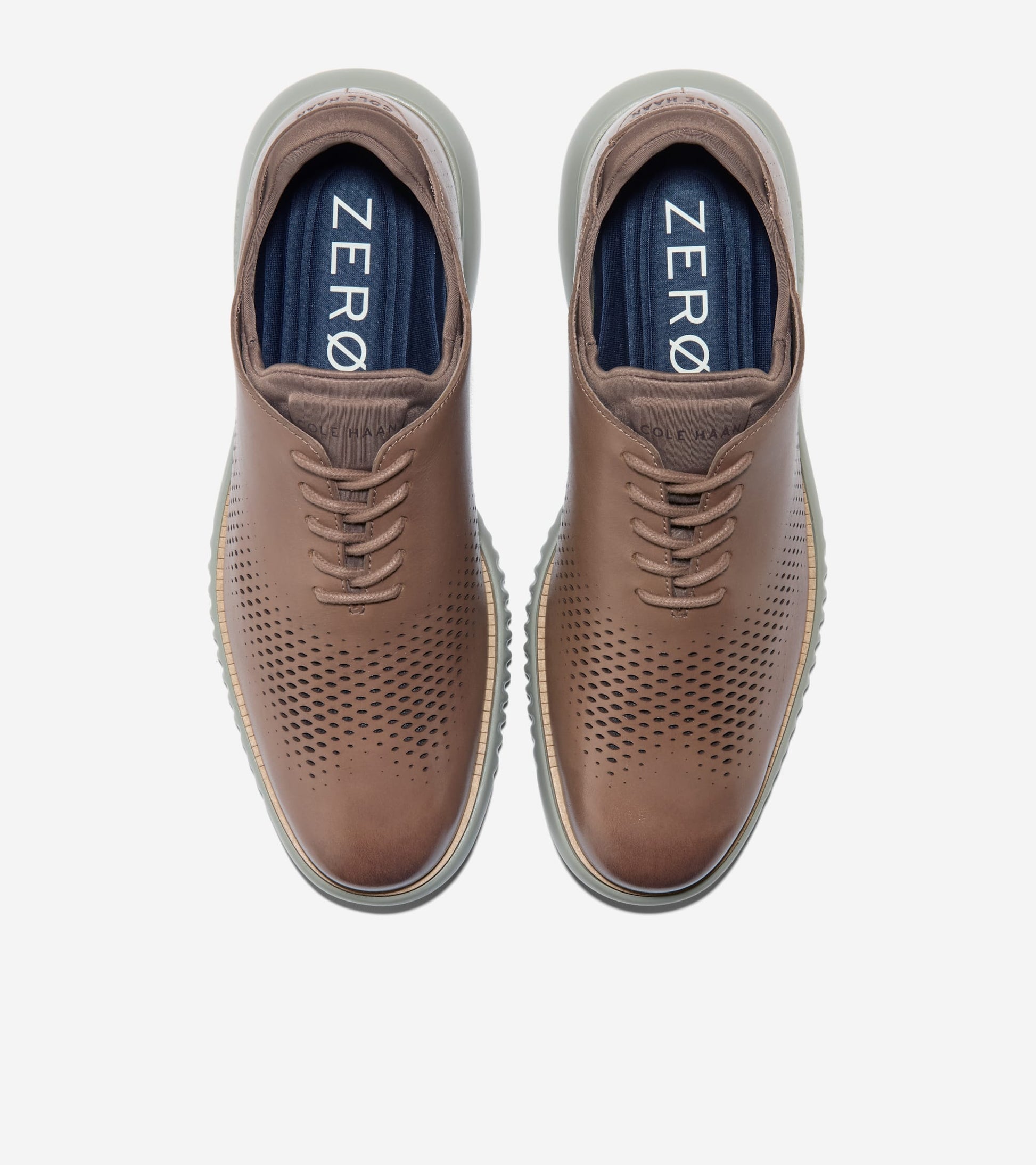 Men's 2.ZERØGRAND Laser Wingtip Oxfords-Light Whiskey-Truffle-Seagrass