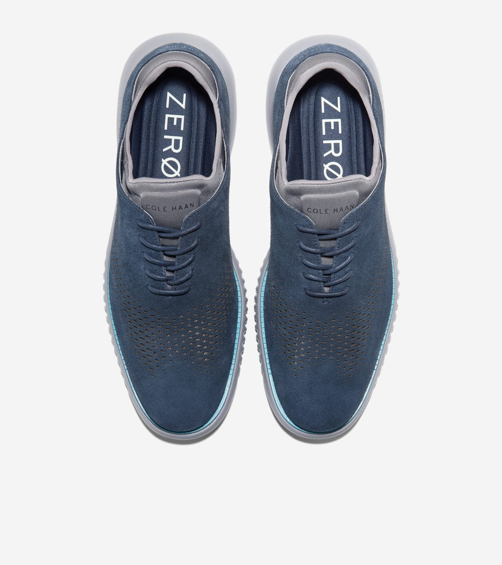 Men's 2.ZERØGRAND Laser Wingtip Oxfords-Milky Blue-Ultimate Gray