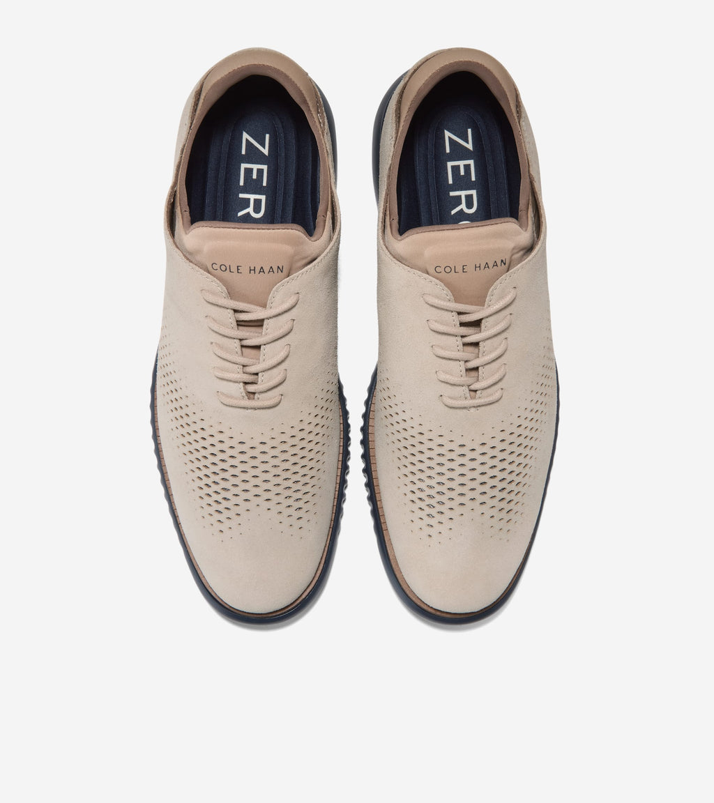 Men's 2.ZERØGRAND Laser Wingtip Oxfords-Dark Latte-Navy Blazer