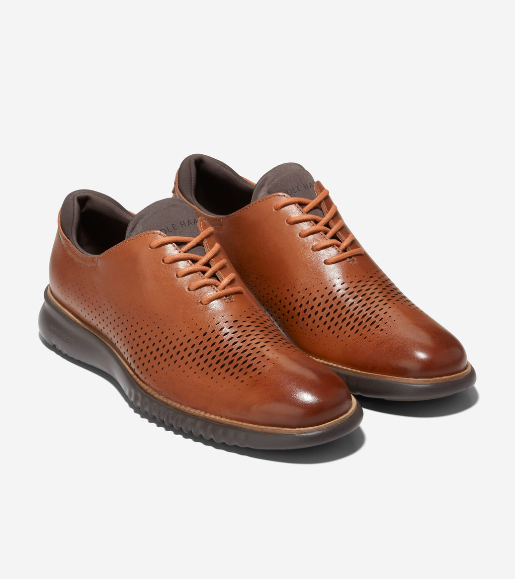 Men's 2.ZERØGRAND Laser Wingtip Oxfords-British Tan-Java